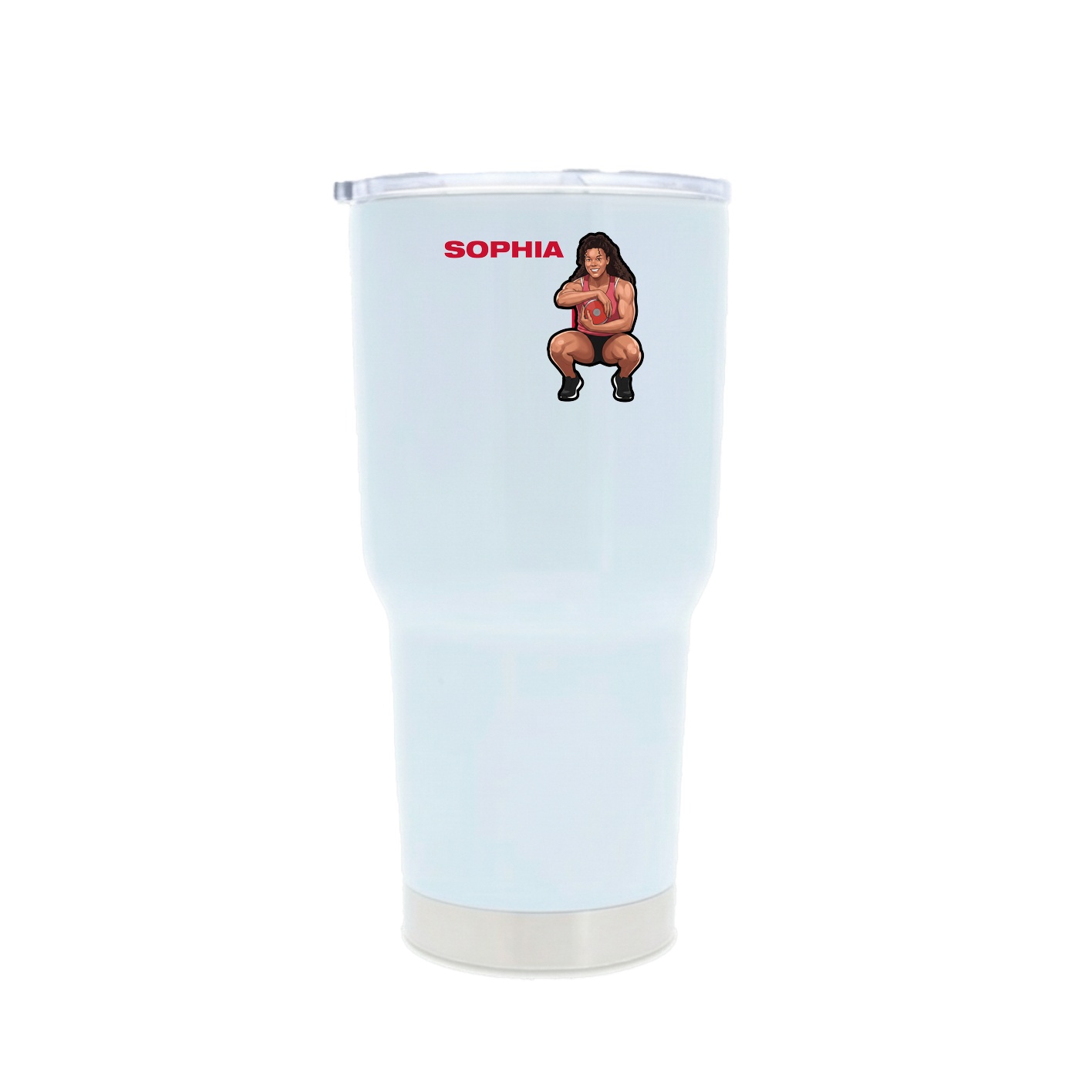 30oz Stainless Steel Tumbler — Player Name in White