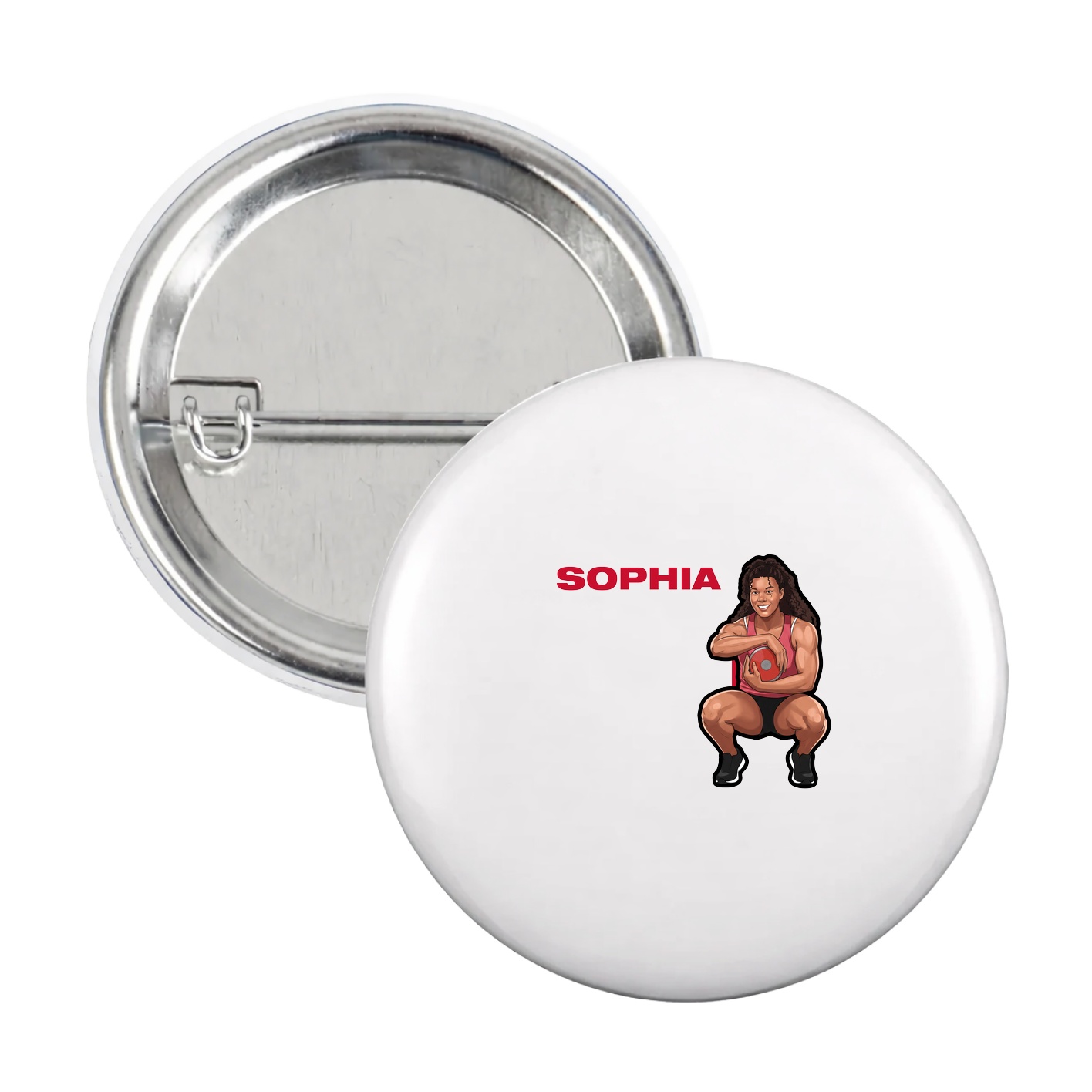 Game Day Button — Player Name in White