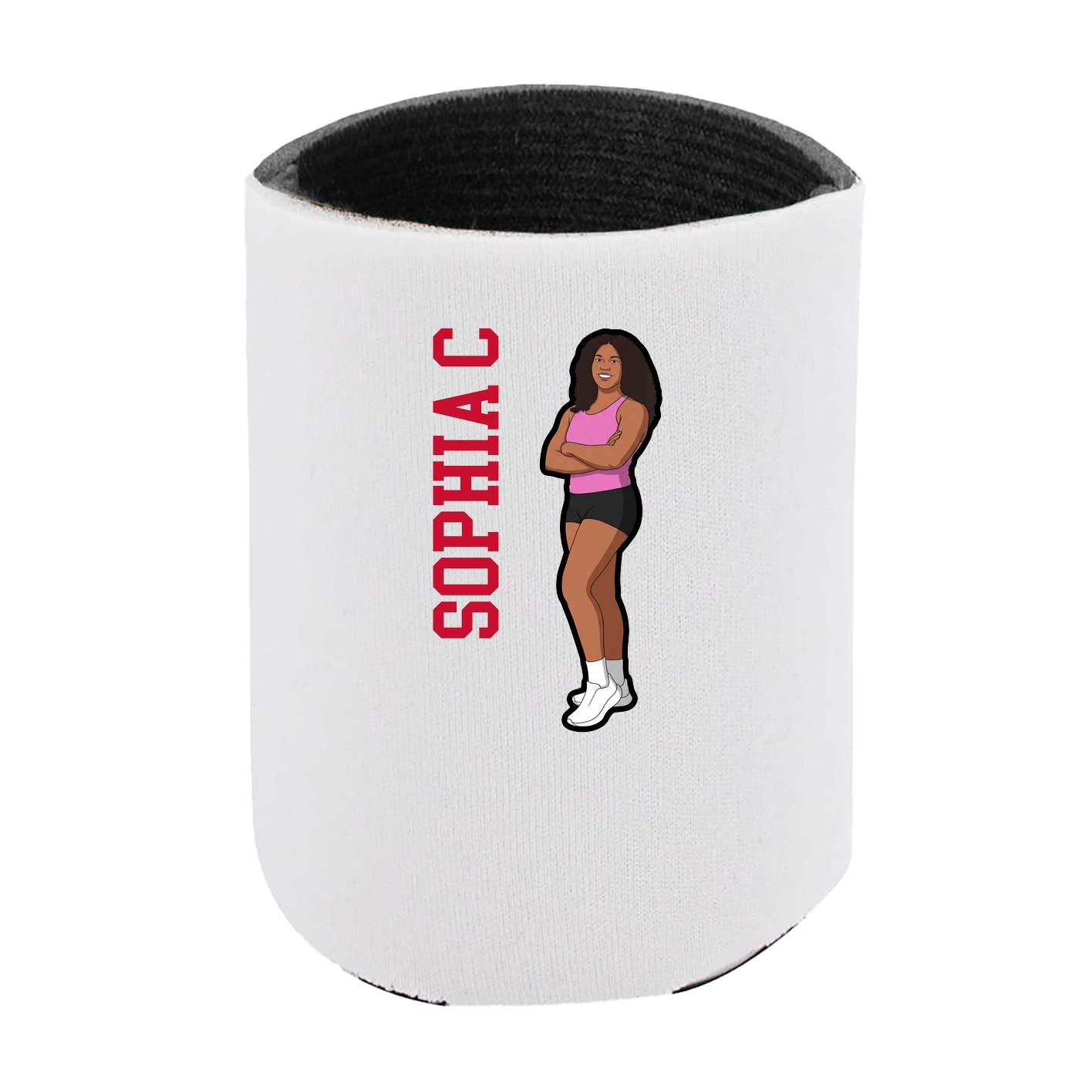 Can Holder — Name Vertical in White
