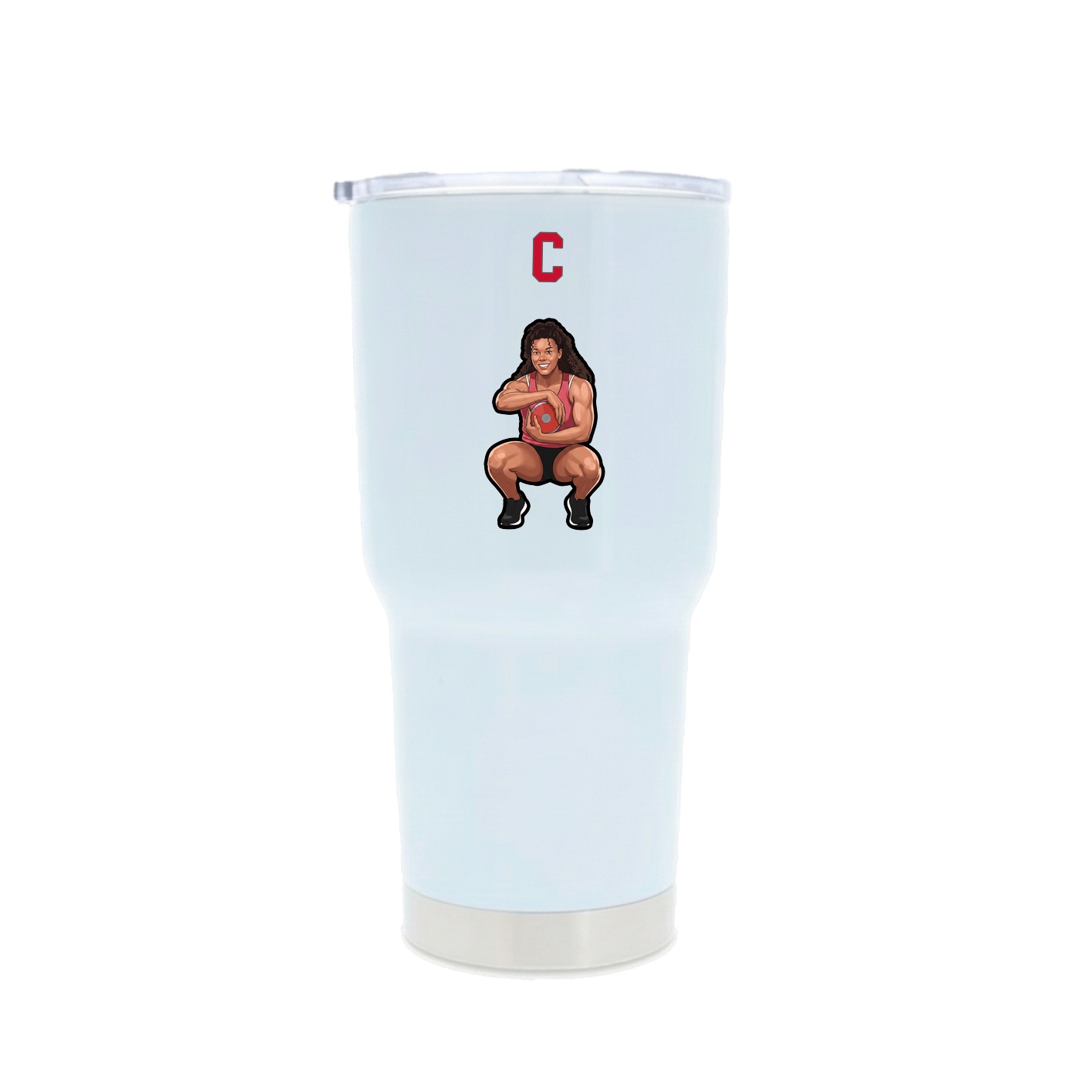30oz Stainless Steel Tumbler — Shirsey Arch in White