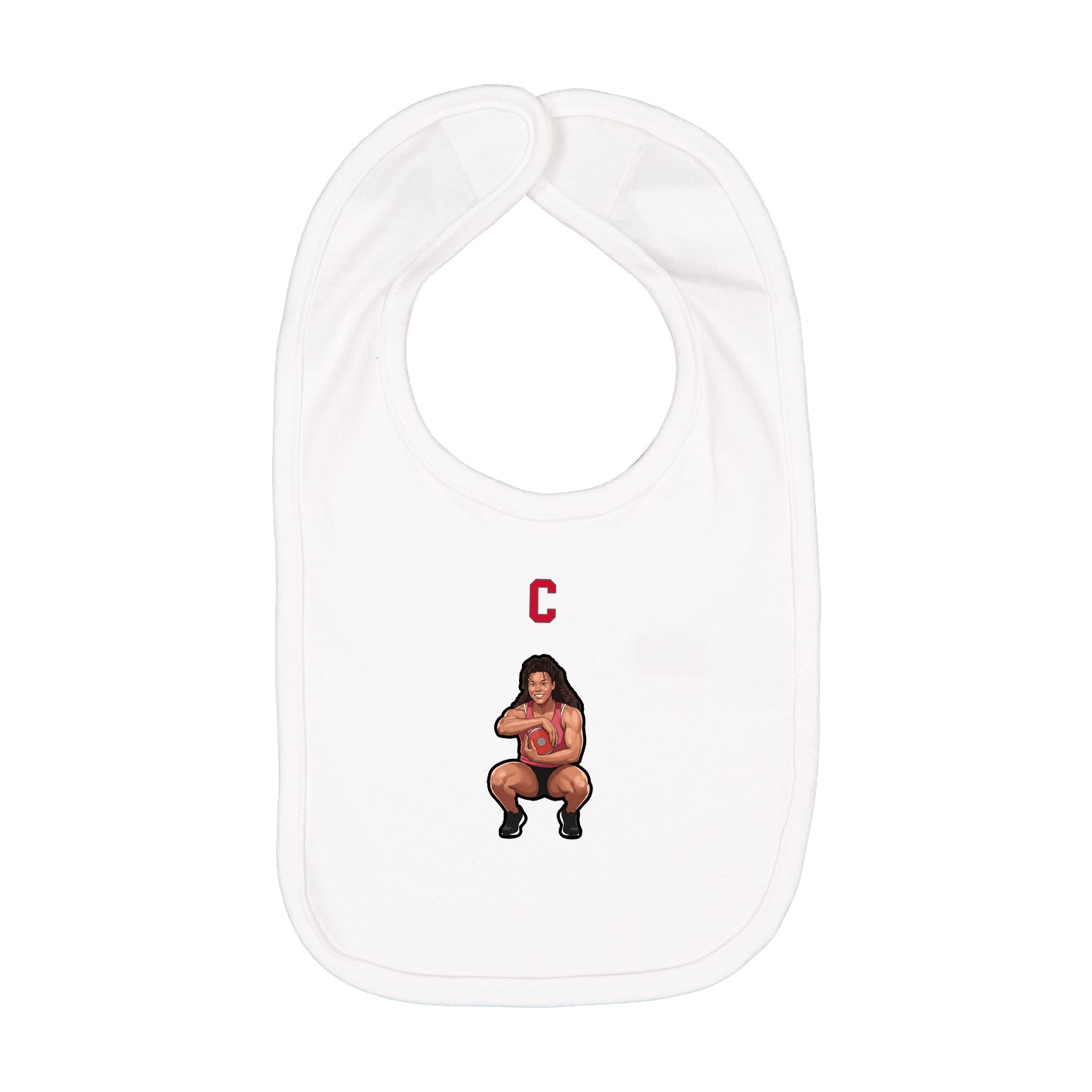 Infant Bib — Shirsey Arch in White