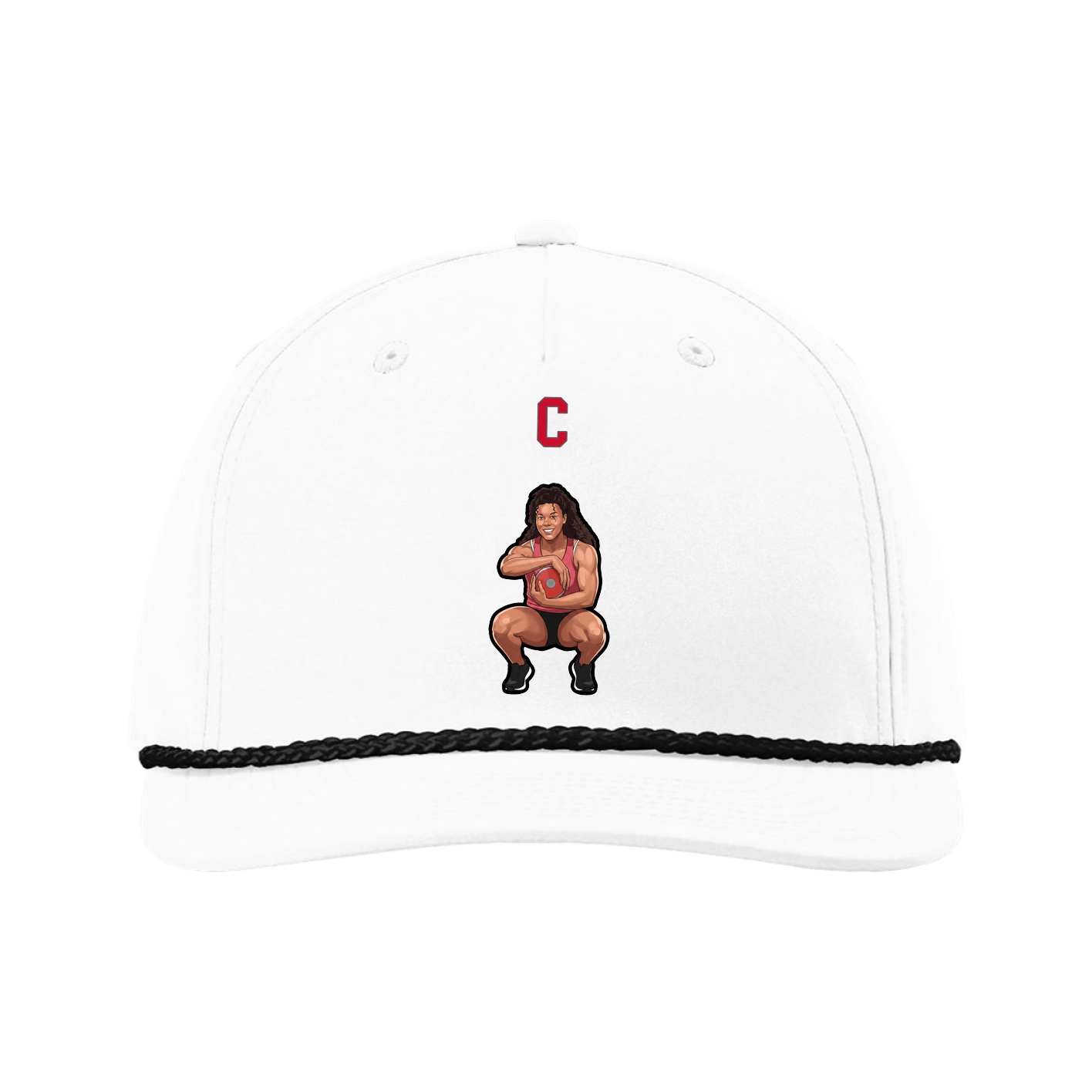 Five-Panel Classic Rope Cap — Shirsey Arch in White