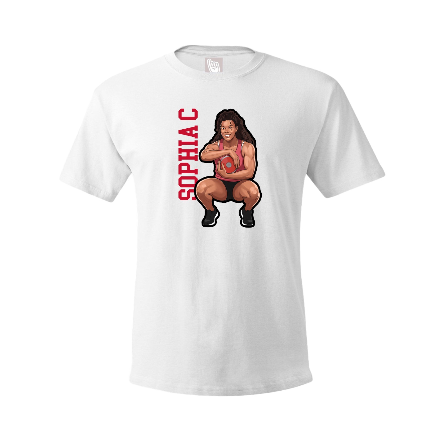 Youth Tee — Name Vertical in White