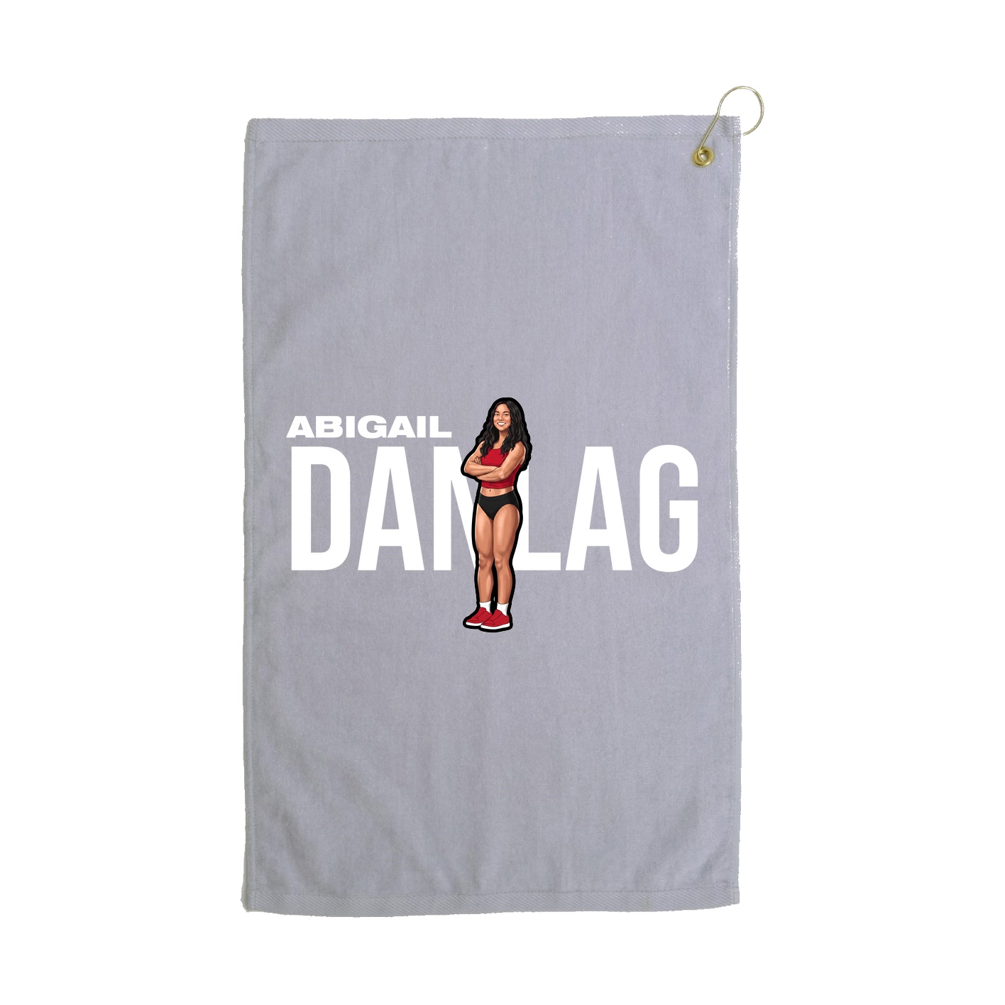 Golf Towel — Player Name in Grey