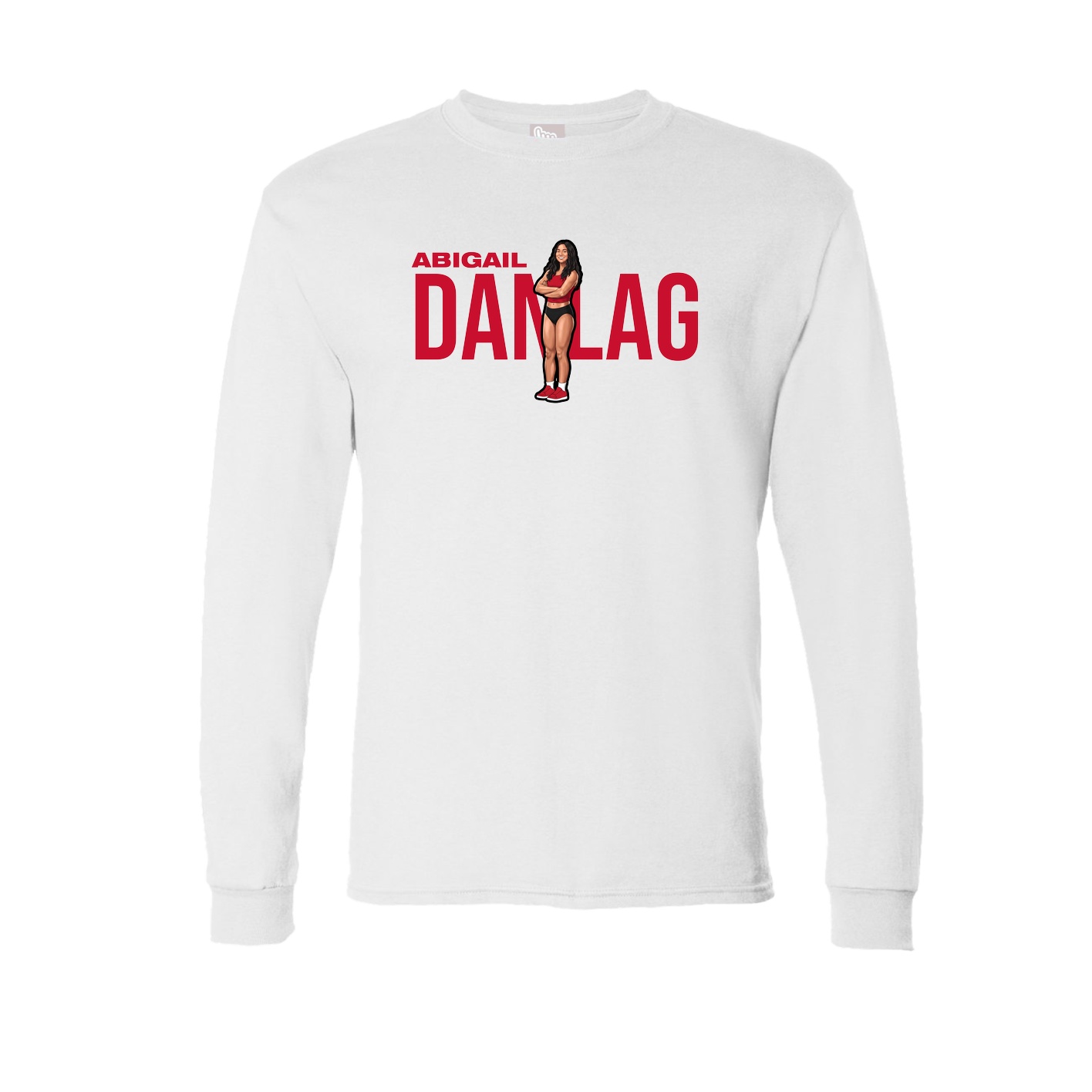 Long Sleeve Tee — Player Name in White