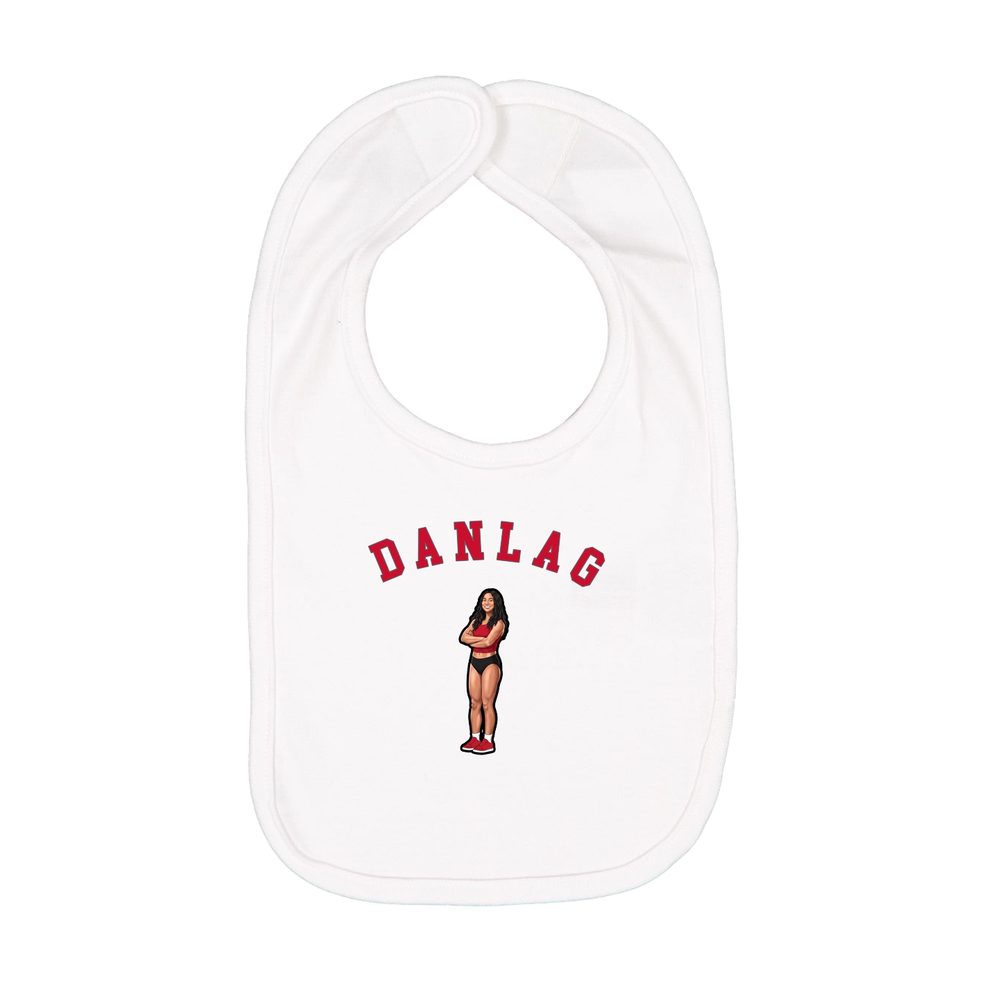 Infant Bib — Shirsey Arch in White