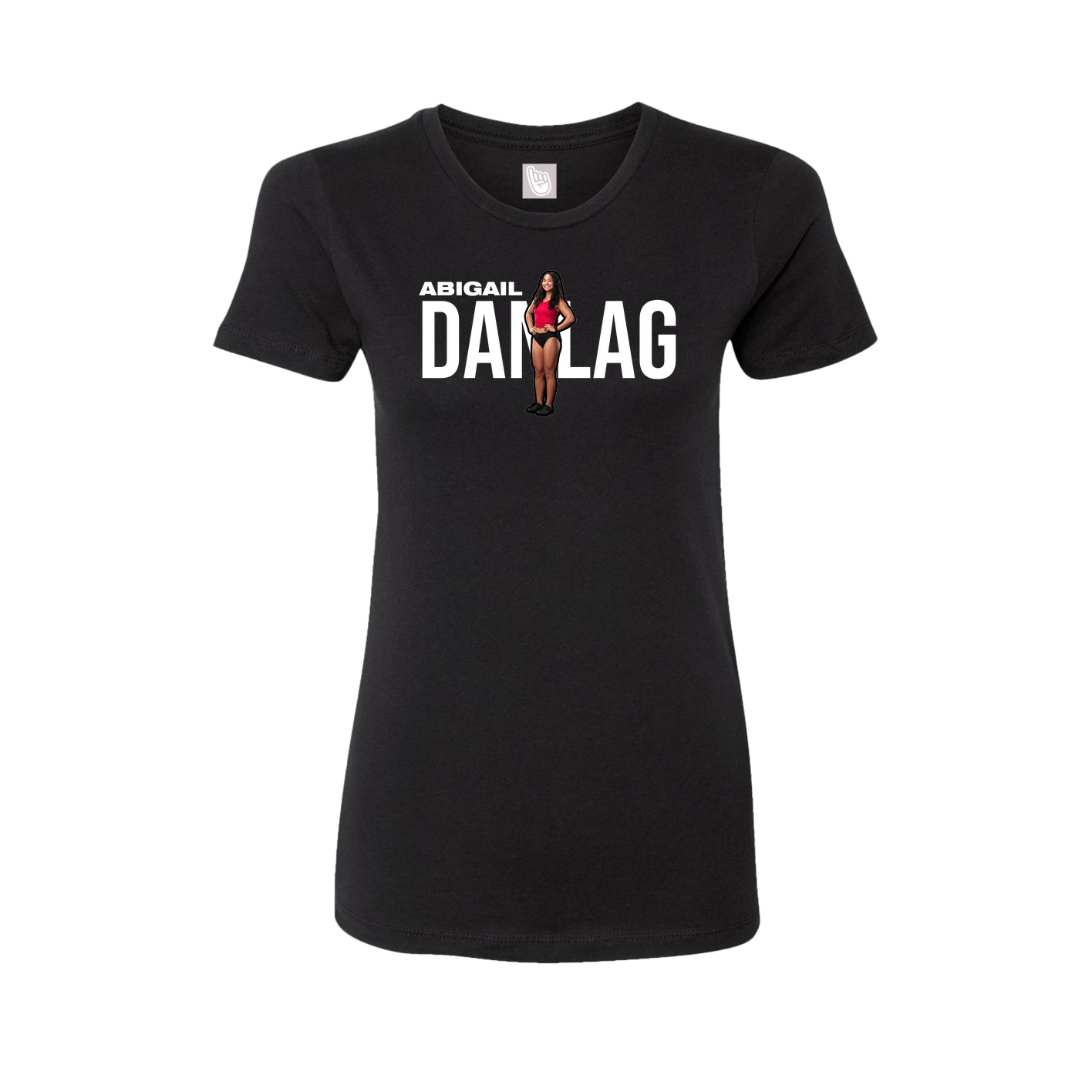 Fitted Women's Tee — Player Name in Black
