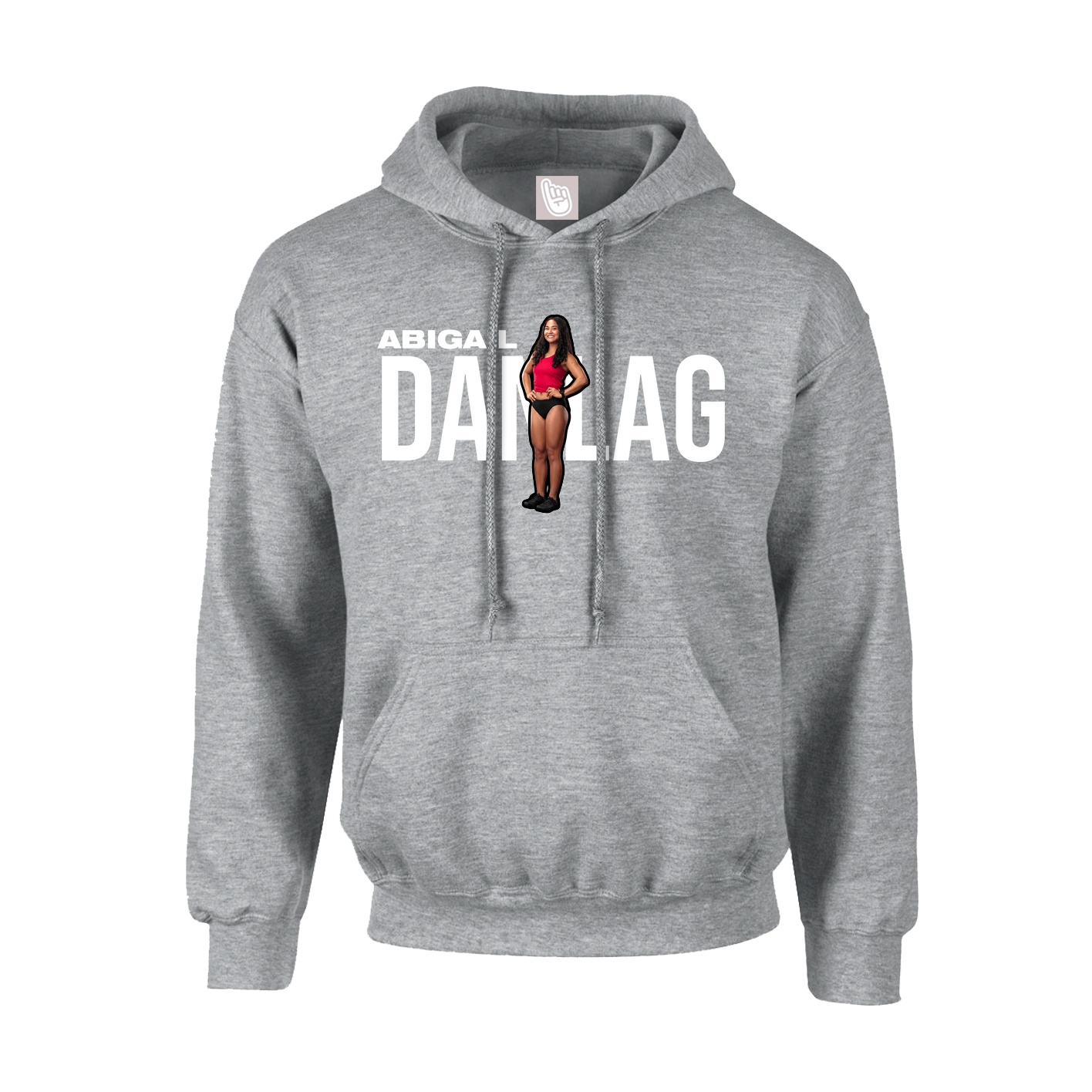 Youth Hoodie — Player Name in Grey