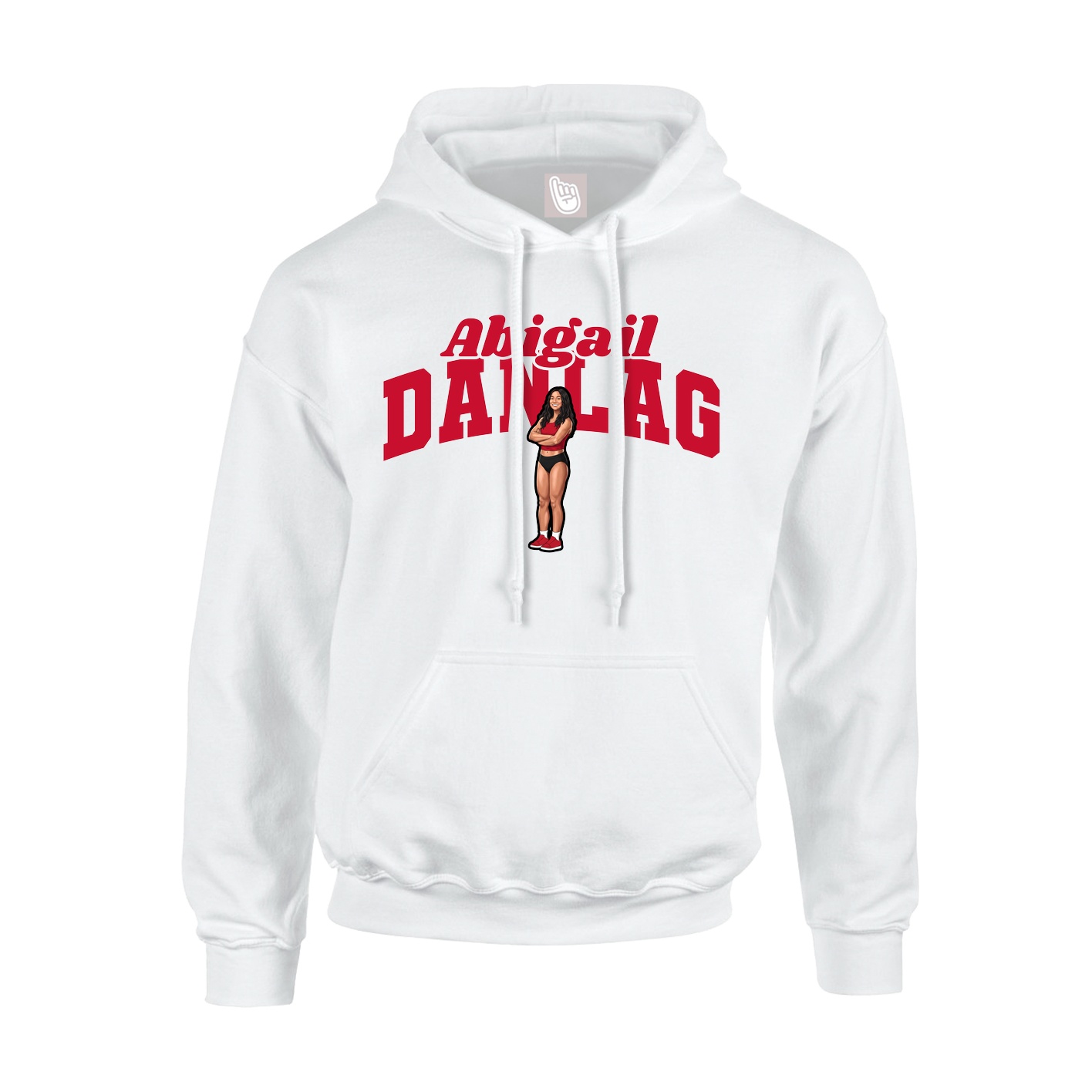 Youth Hoodie — Signature Arch in White