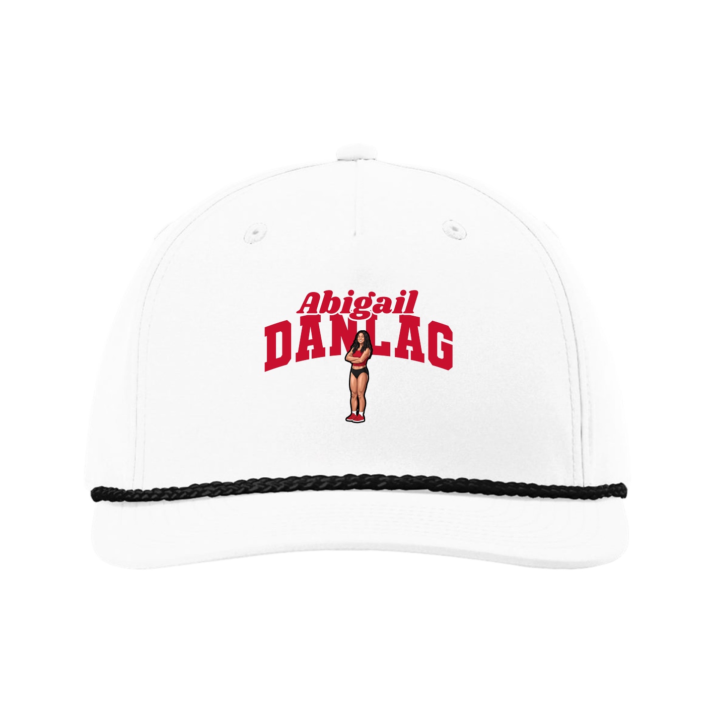 Five-Panel Classic Rope Cap — Signature Arch in White