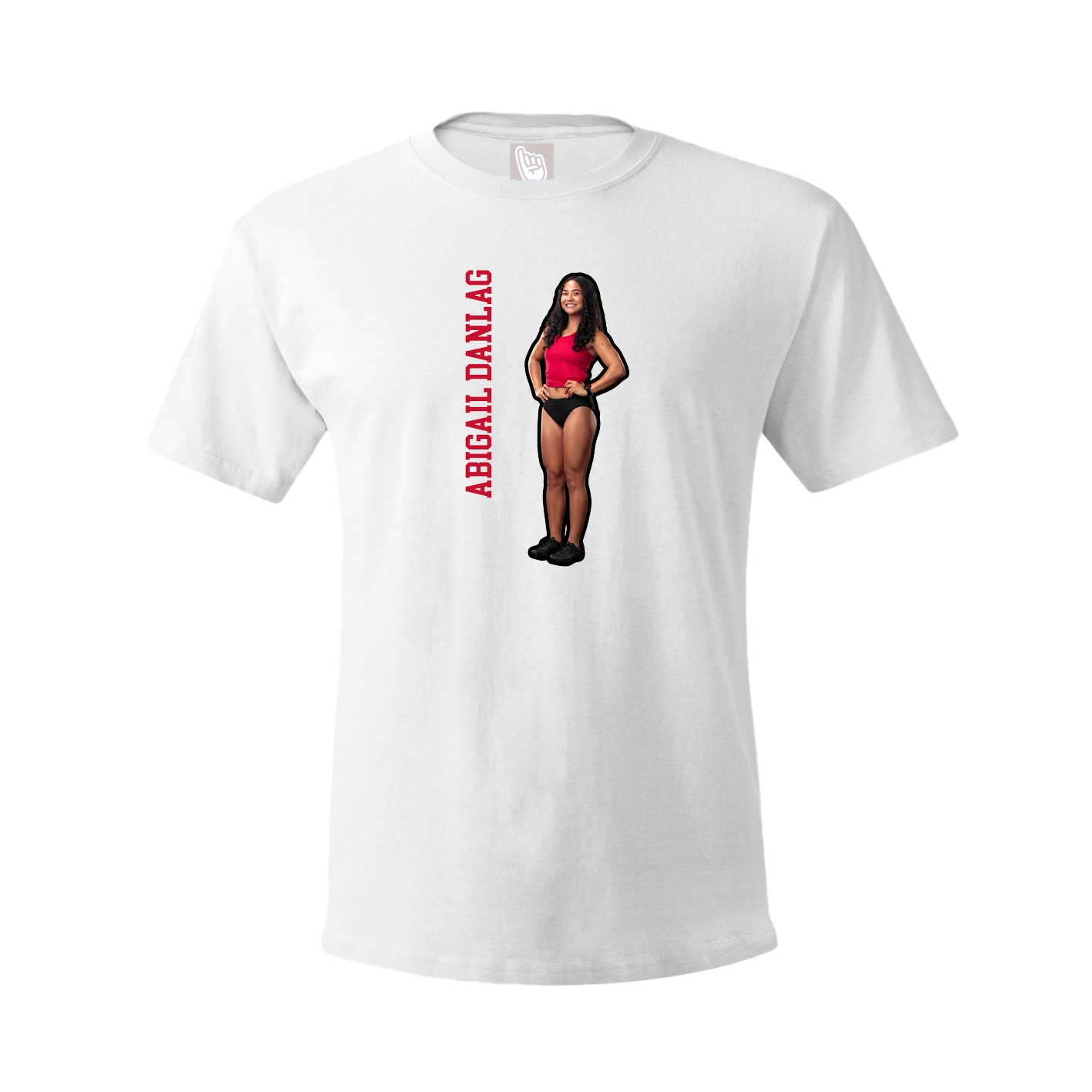 Youth Tee — Name Vertical in White