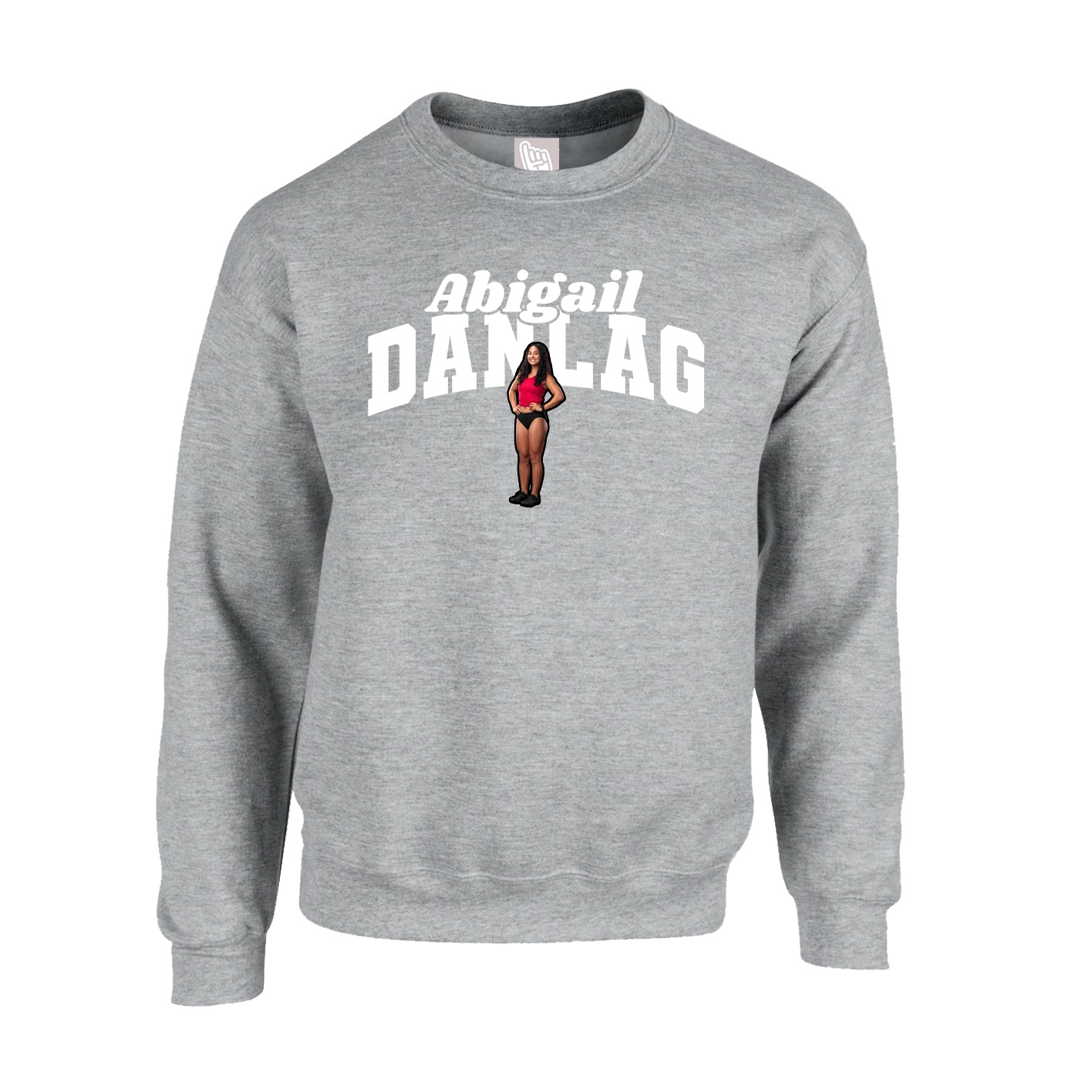 Fleece Crew — Signature Arch in Grey