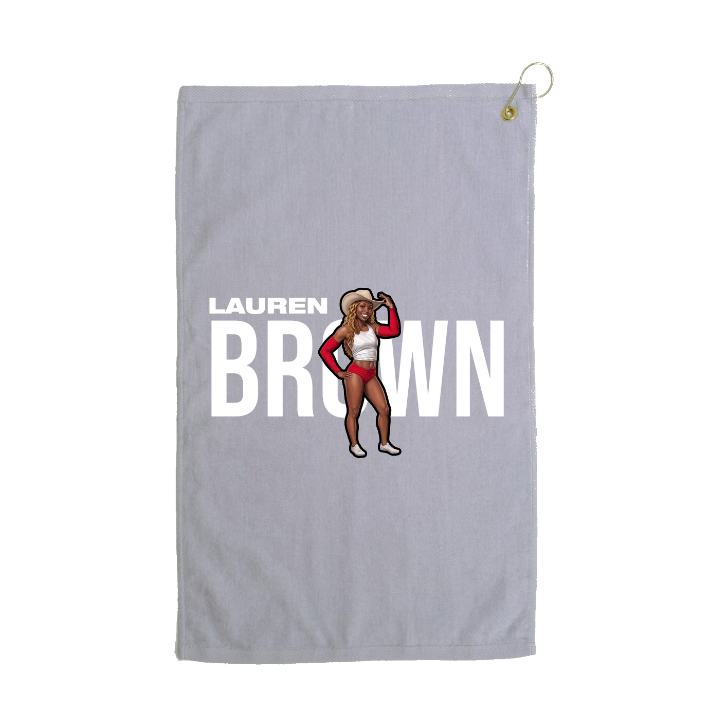 Golf Towel — Player Name in Grey
