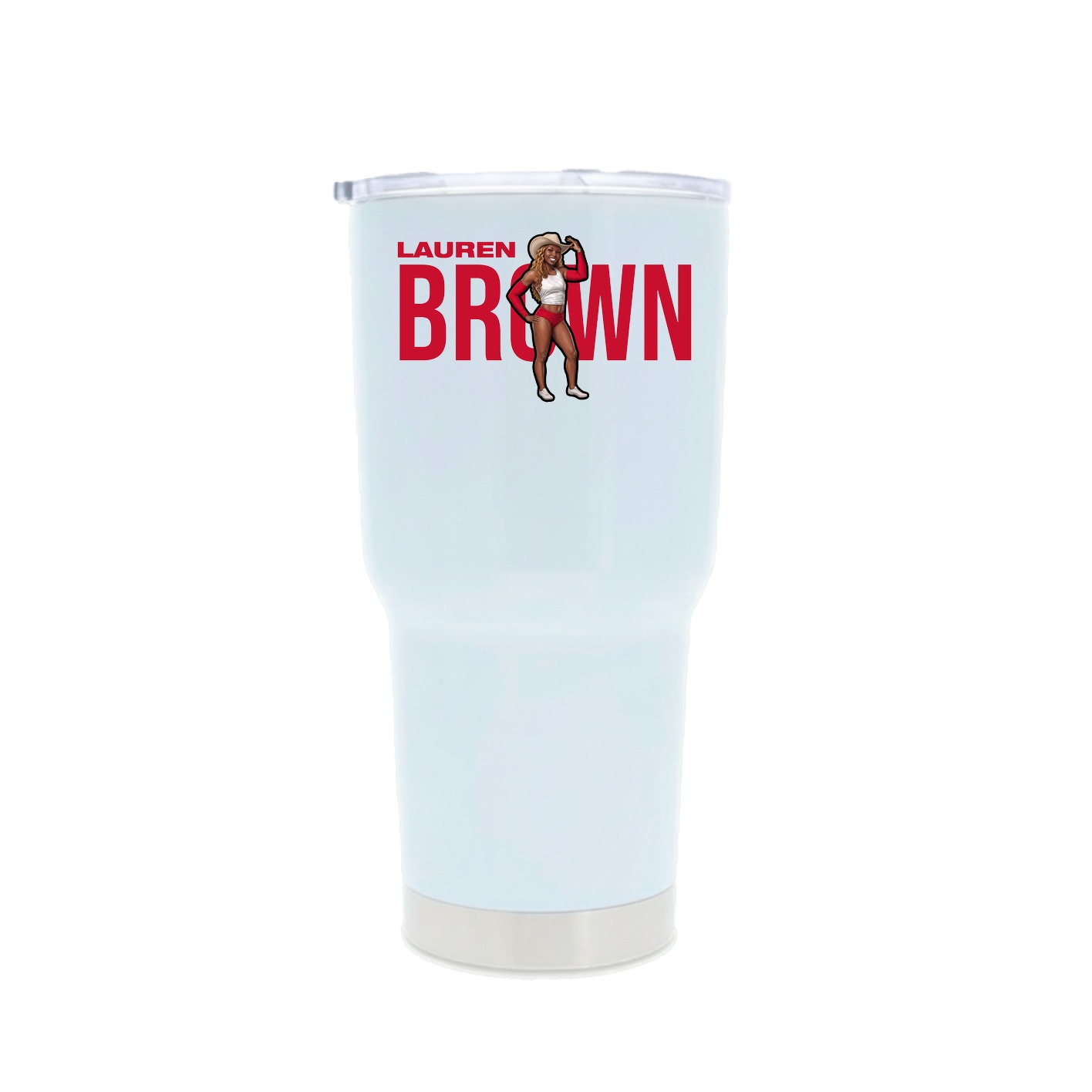 30oz Stainless Steel Tumbler — Player Name in White
