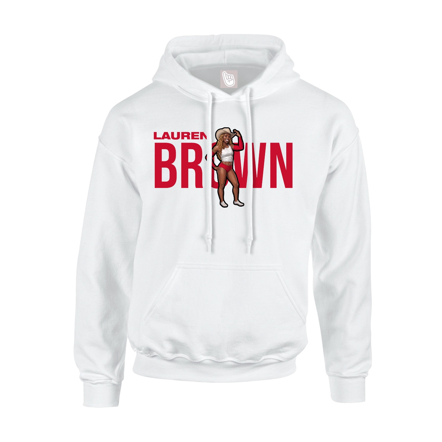 Youth Hoodie — Player Name in White