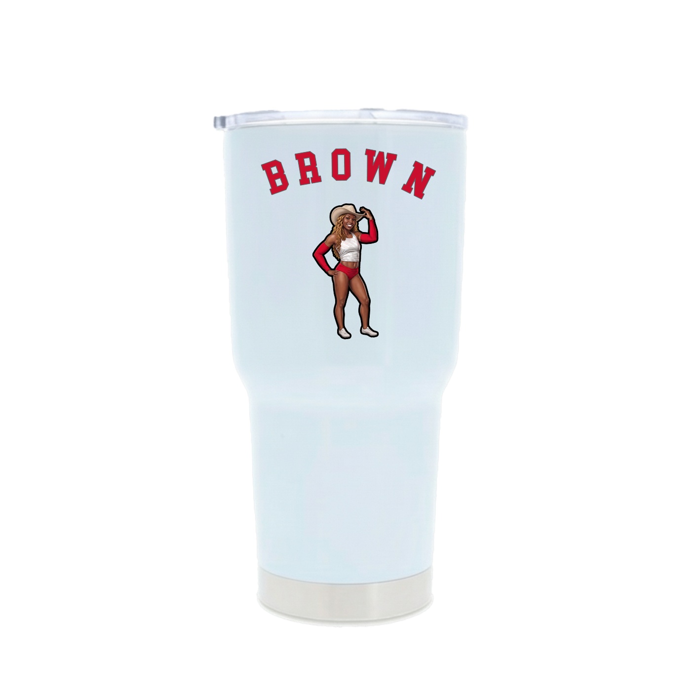 30oz Stainless Steel Tumbler — Shirsey Arch in White
