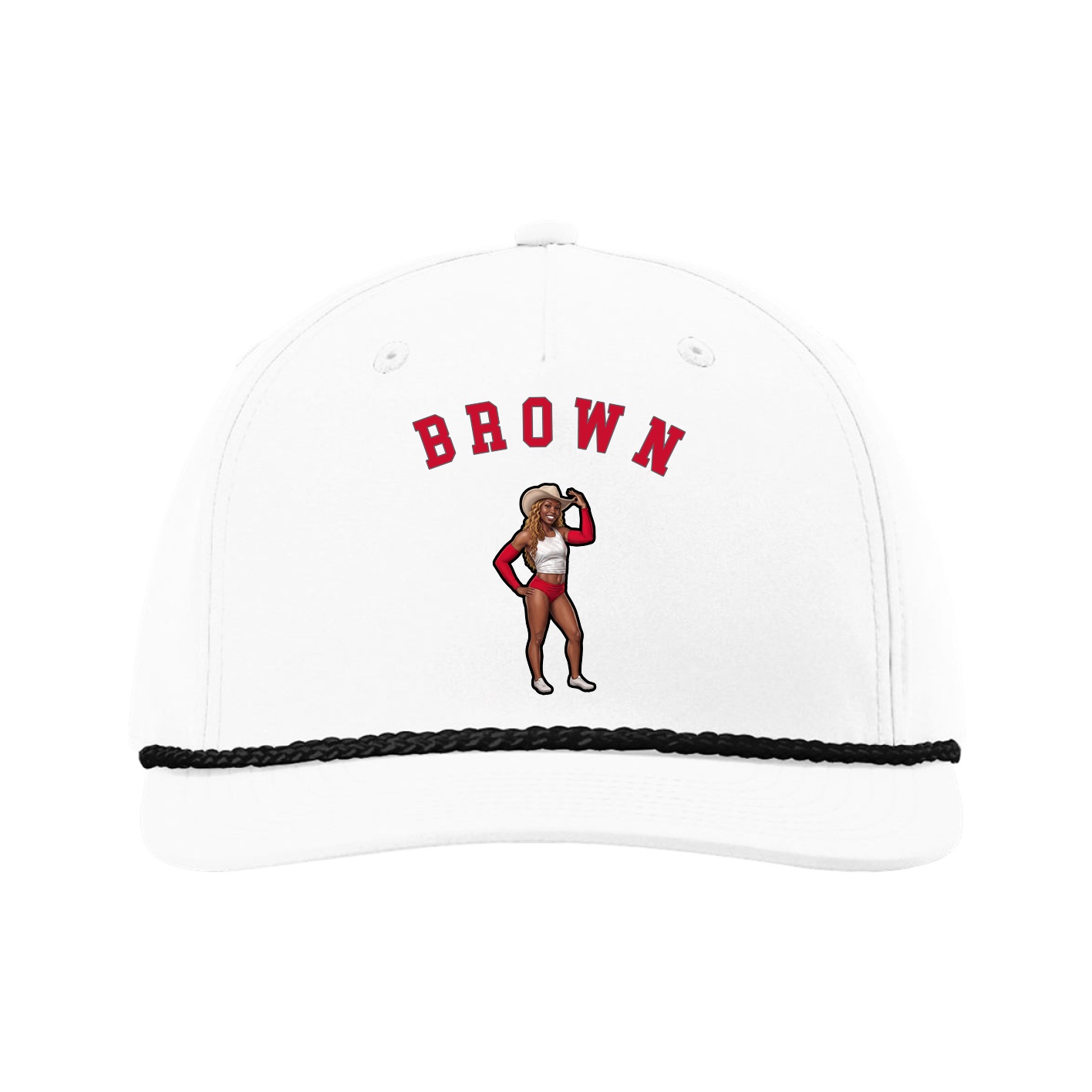 Five-Panel Classic Rope Cap — Shirsey Arch in White
