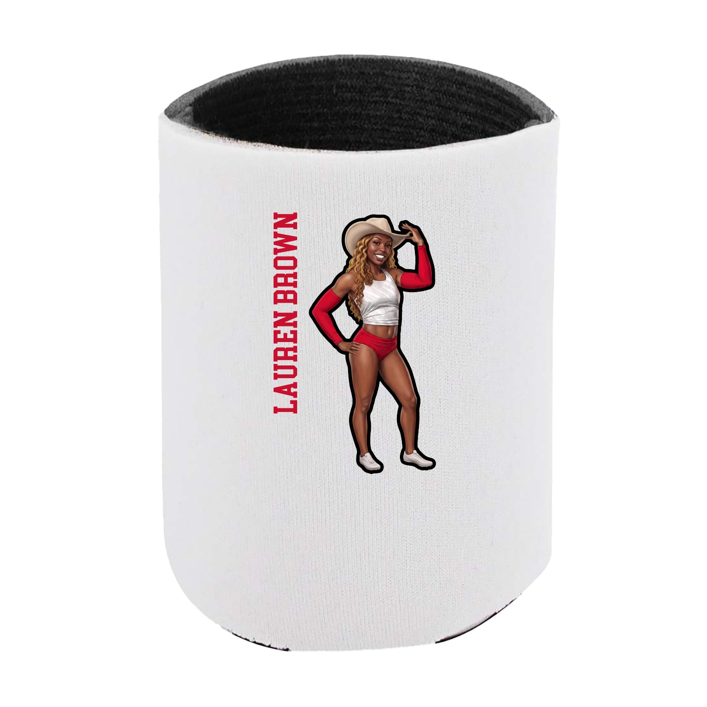 Can Holder — Name Vertical in White