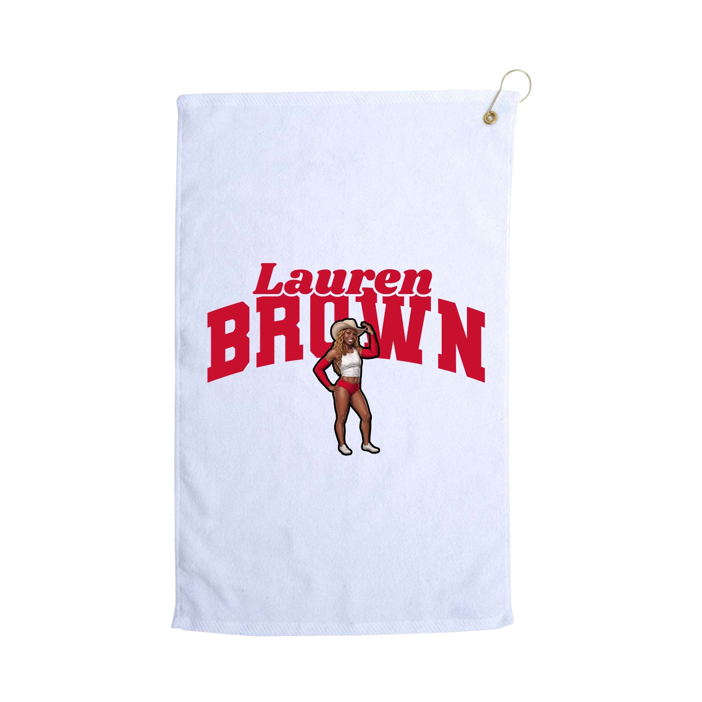 Golf Towel — Signature Arch in White