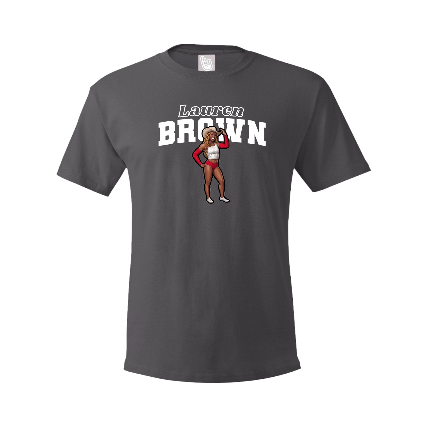 Tee — Name Arch in Grey