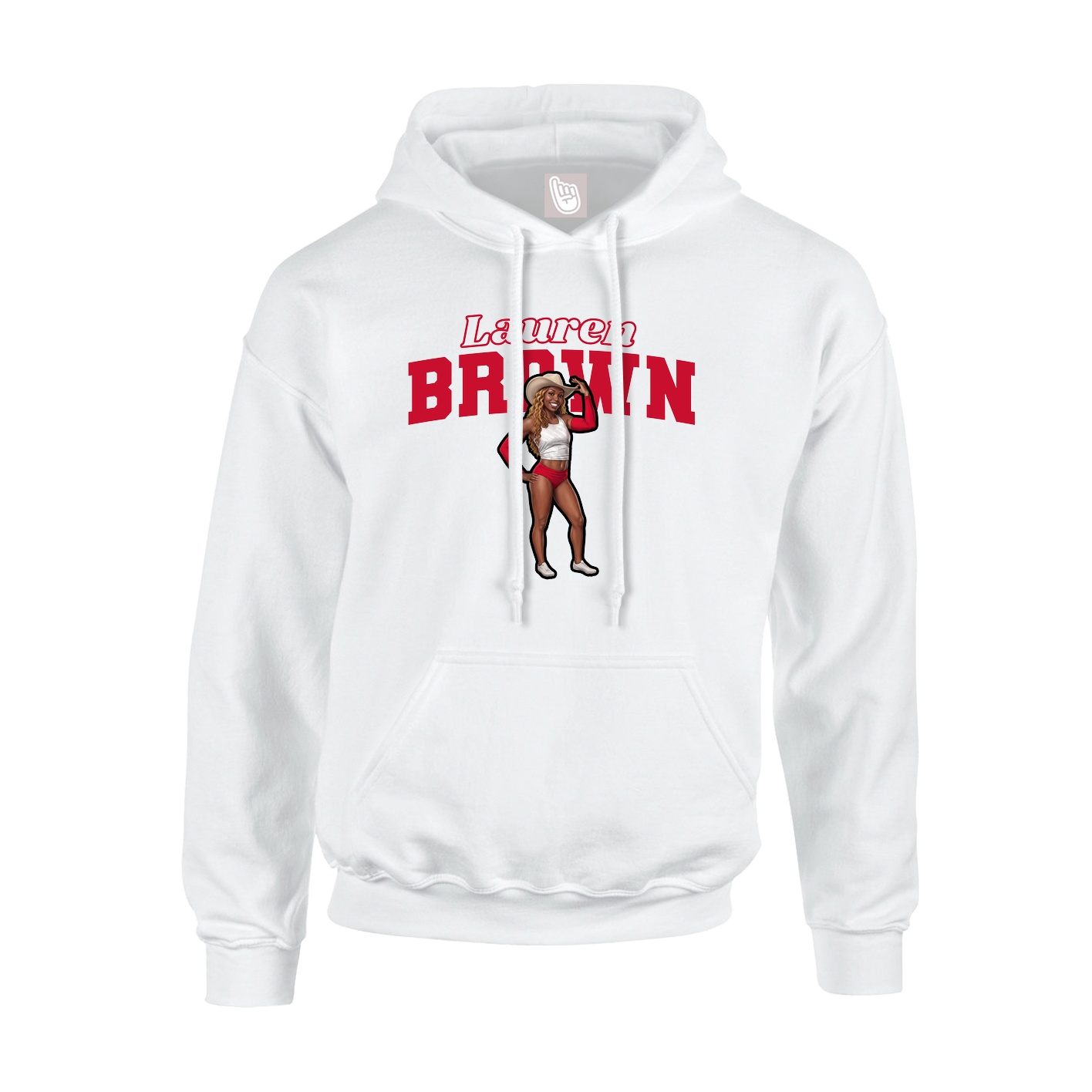 Hoodie — Name Arch in White