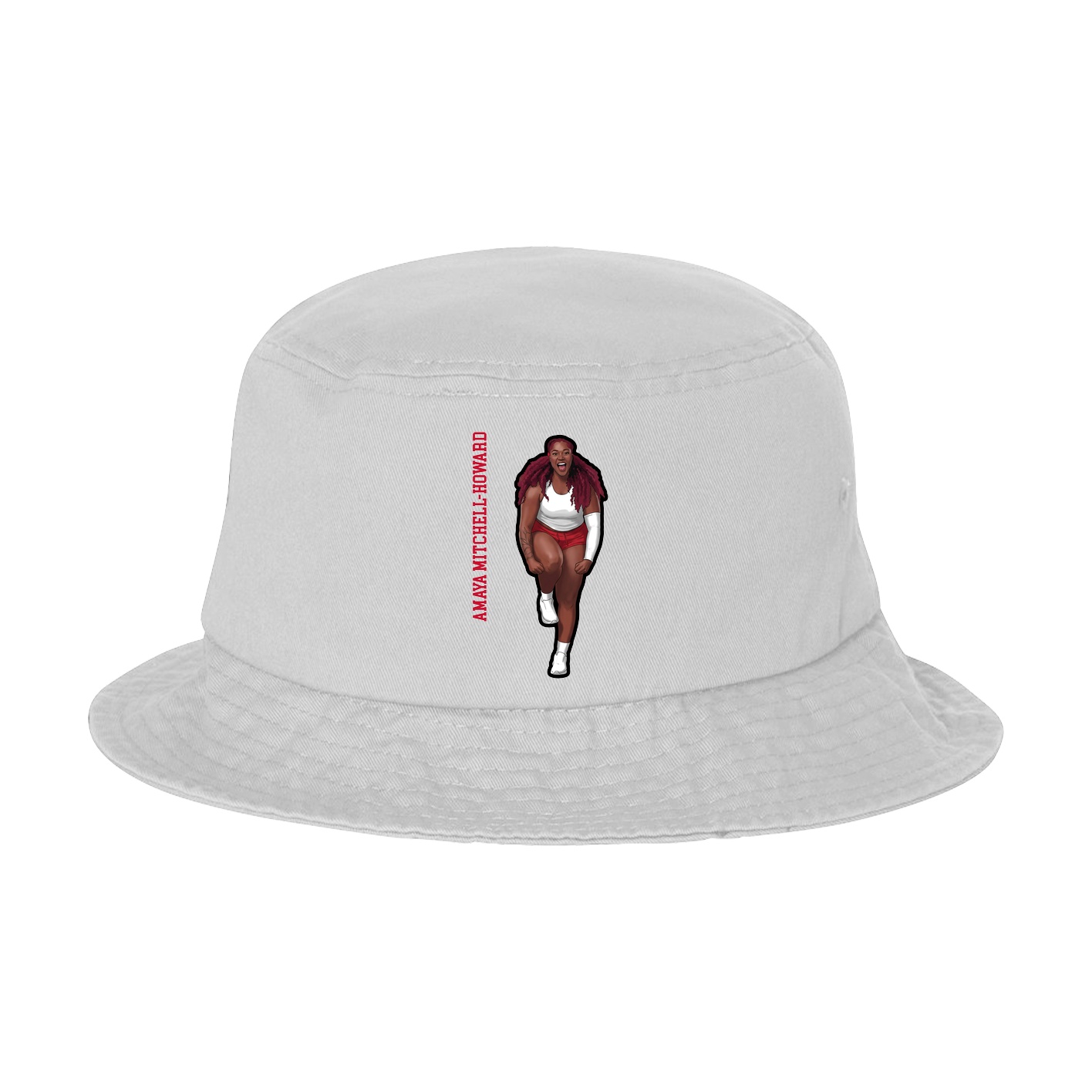 Bucket Cap — Name Vertical in White