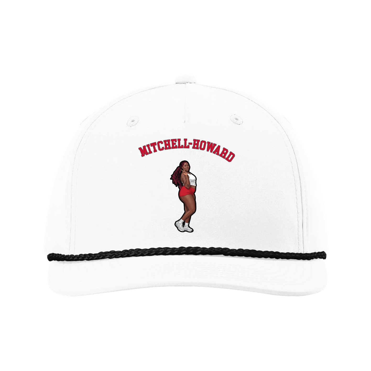 Five-Panel Classic Rope Cap — Shirsey Arch in White