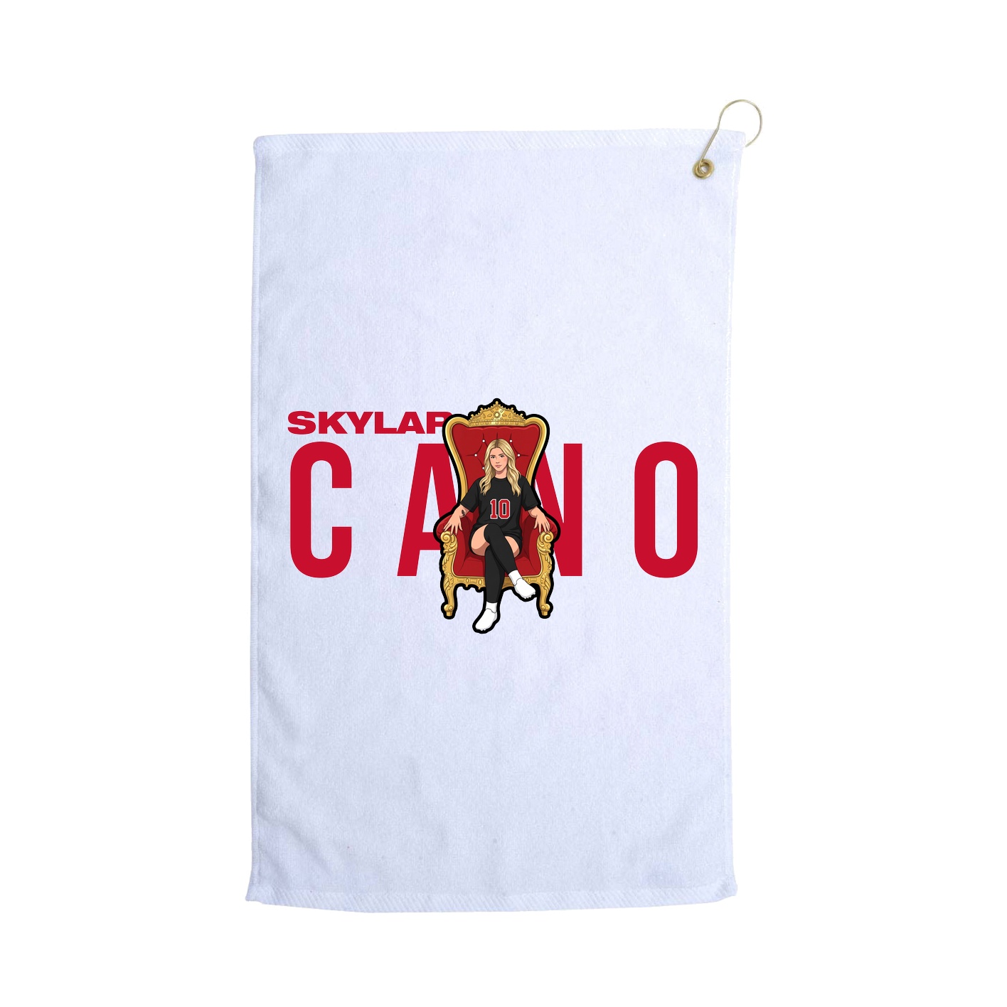 Golf Towel — Player Name in White