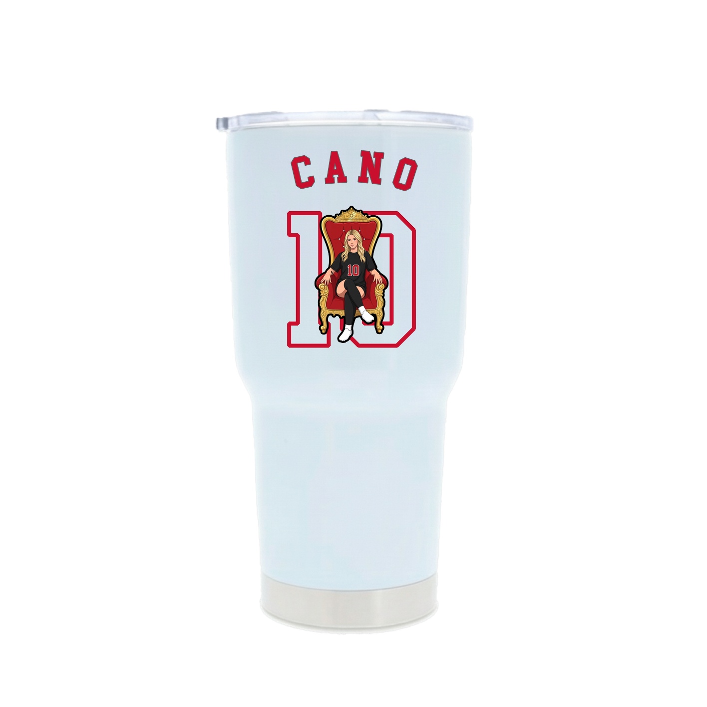 30oz Stainless Steel Tumbler — Shirsey Arch in White