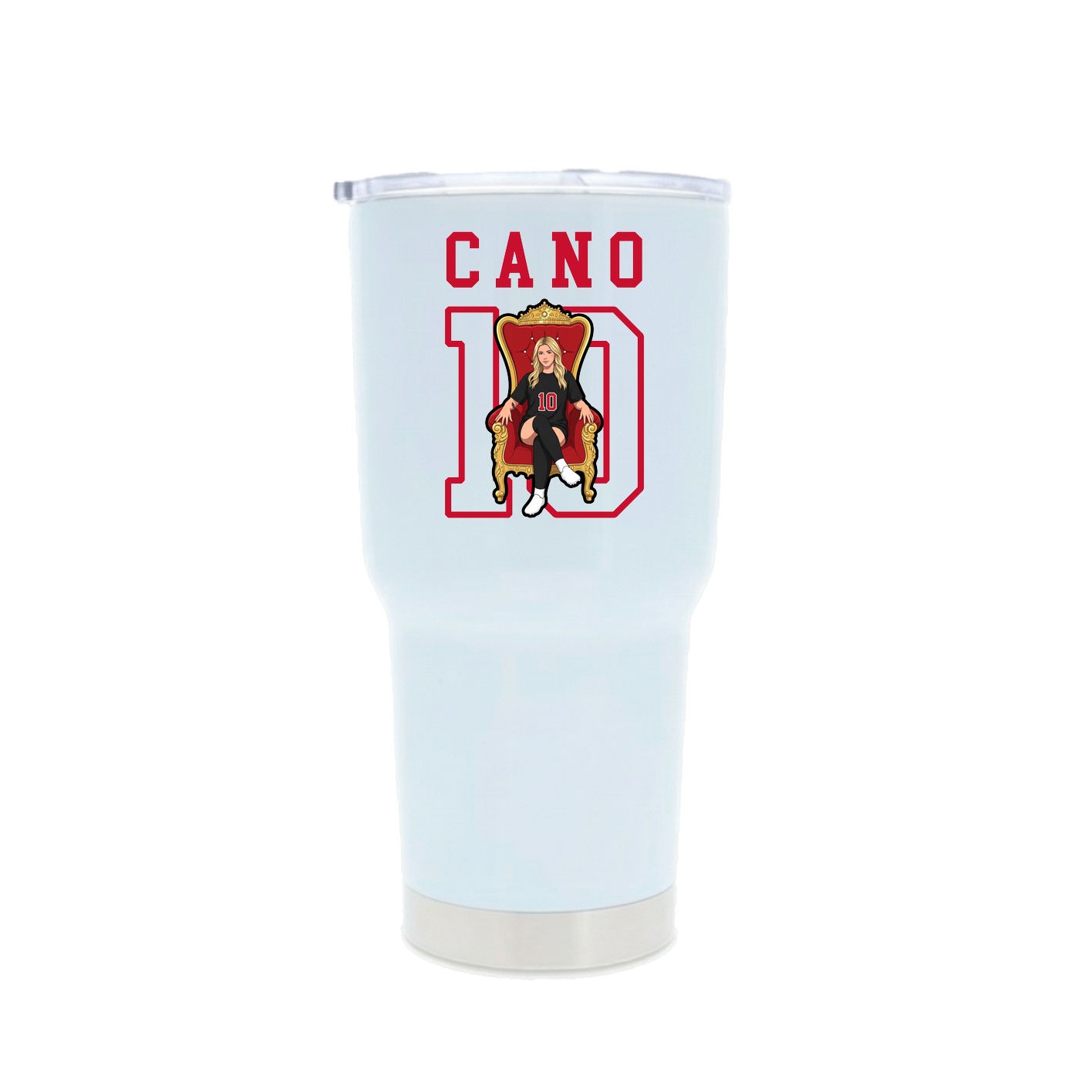 30oz Stainless Steel Tumbler — Shirsey in White