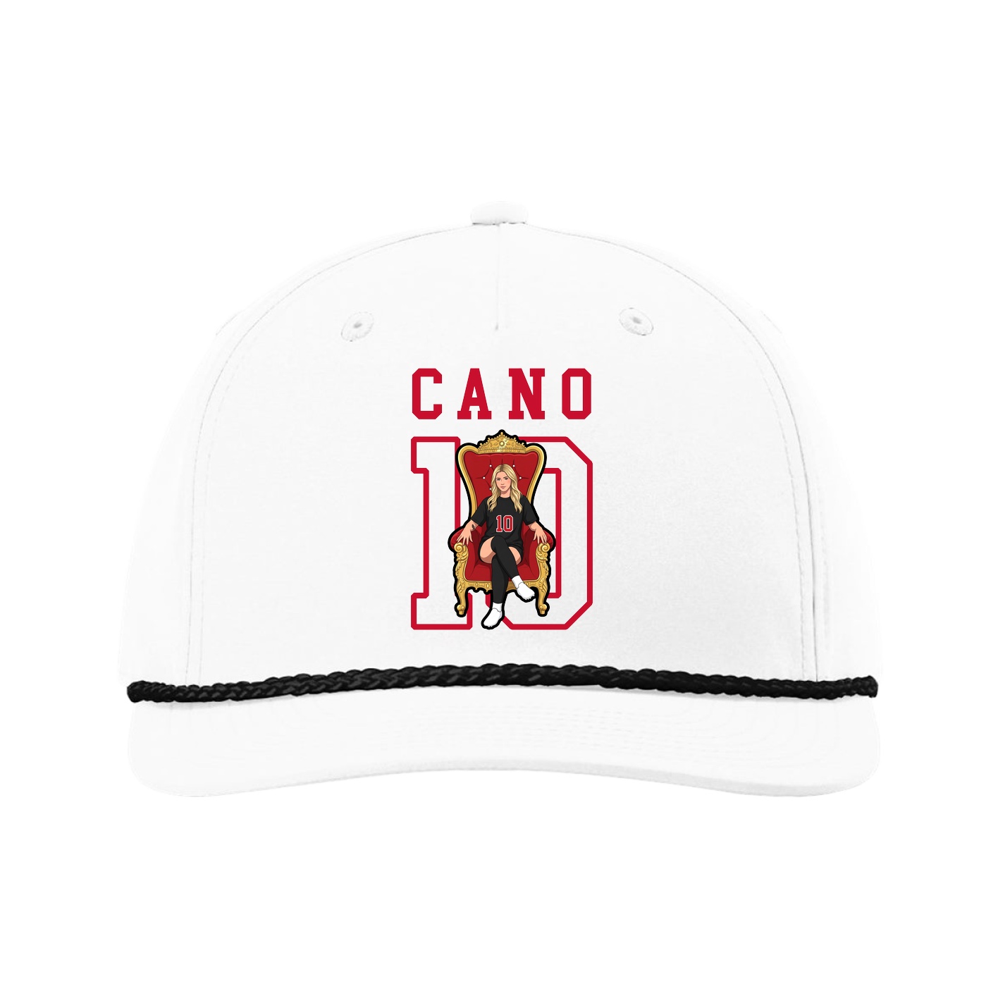 Five-Panel Classic Rope Cap — Shirsey in White
