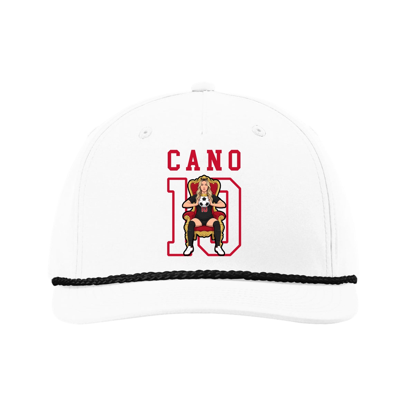 Five-Panel Classic Rope Cap — Shirsey in White