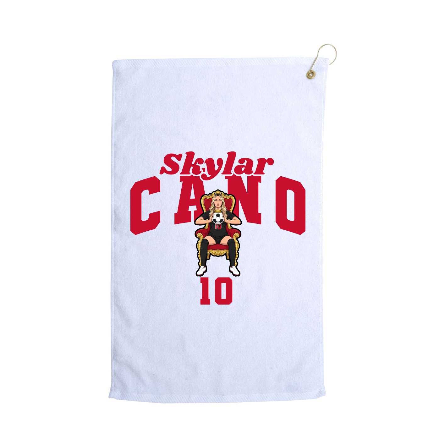 Golf Towel — Signature Arch in White