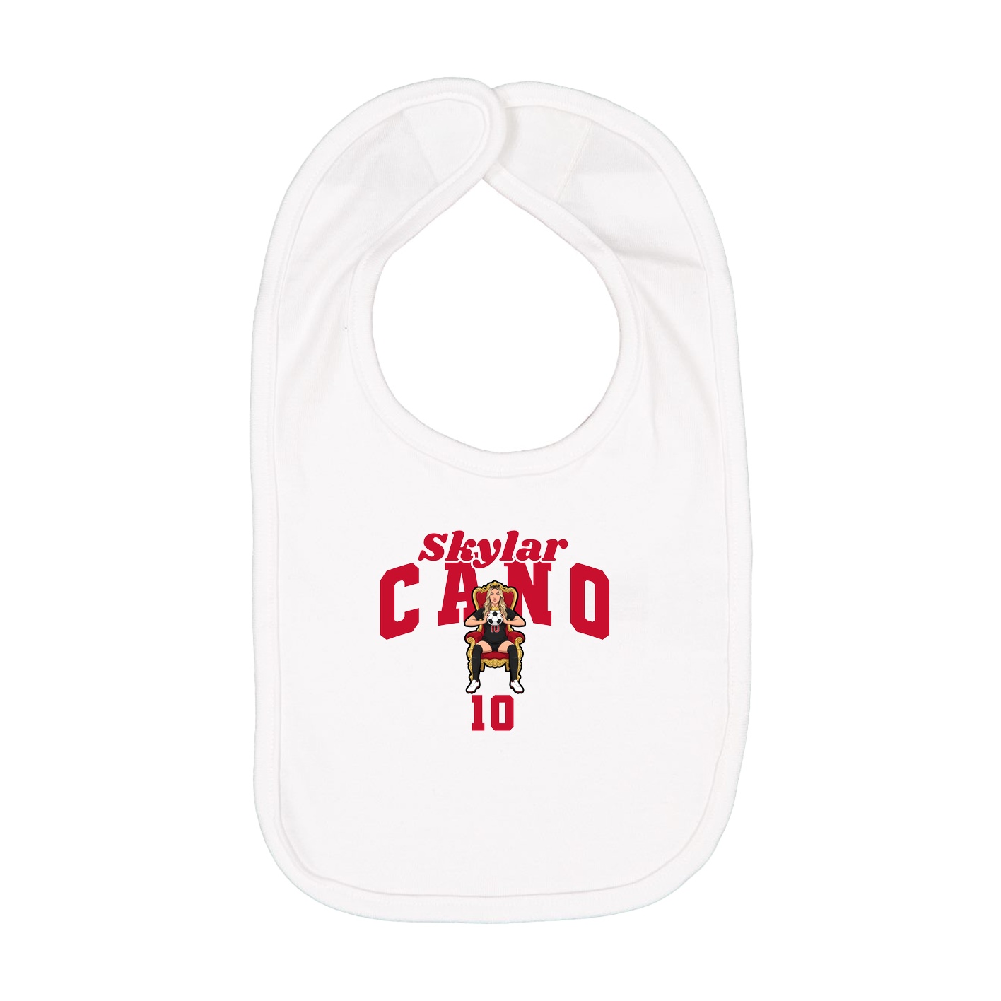 Infant Bib — Signature Arch in White