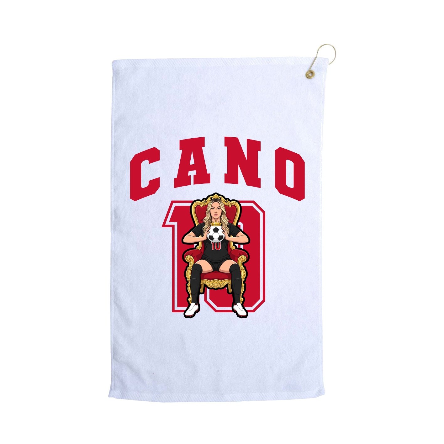 Golf Towel — Number in White