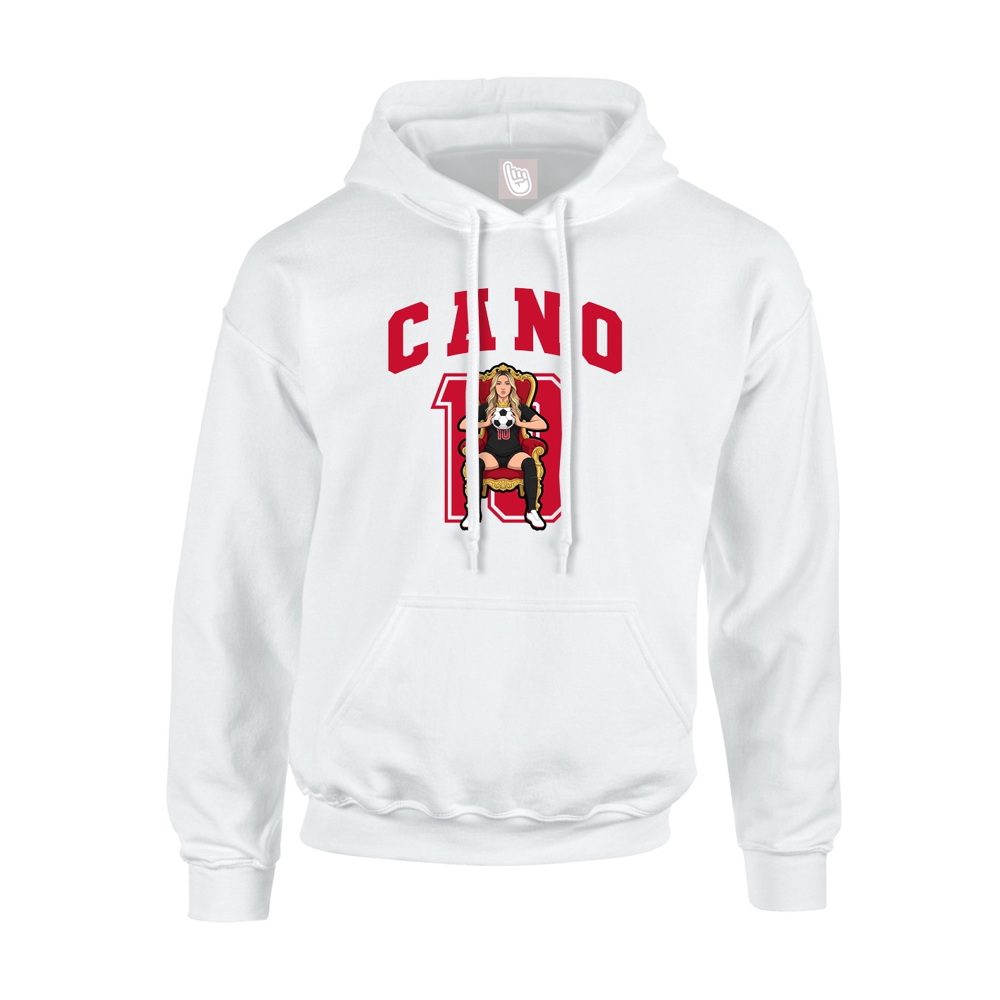 Hoodie — Number in White