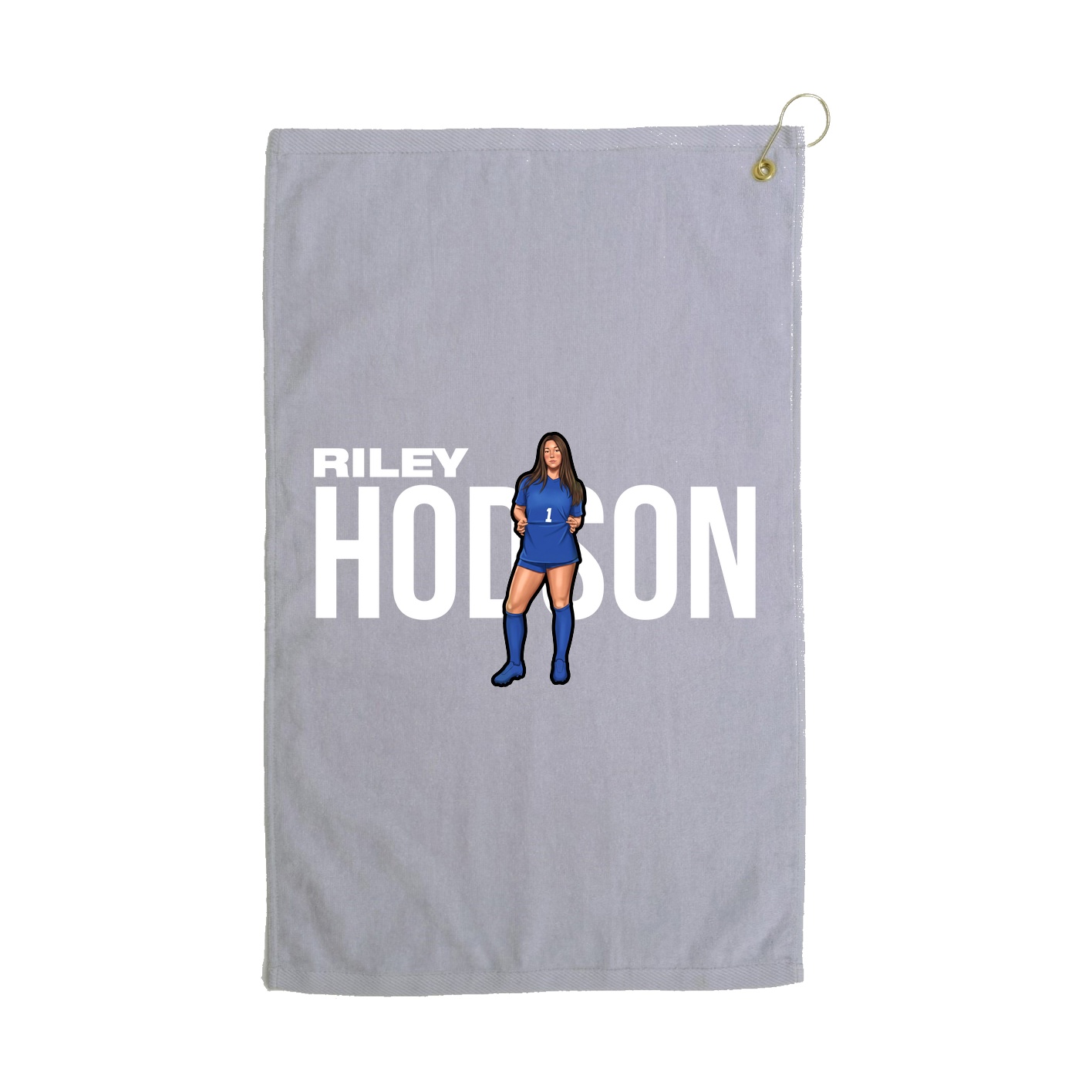 Golf Towel — Player Name in Grey