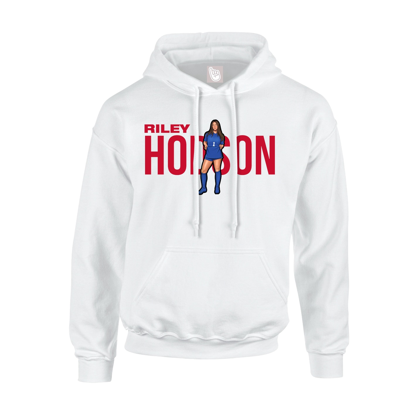 Youth Hoodie — Player Name in White