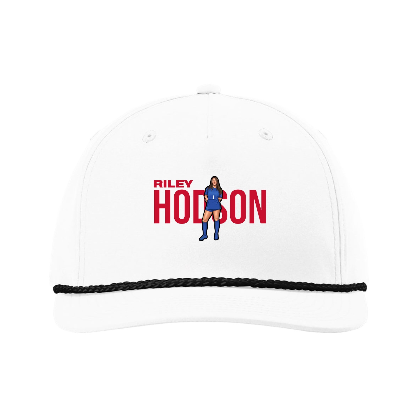 Five-Panel Classic Rope Cap — Player Name in White
