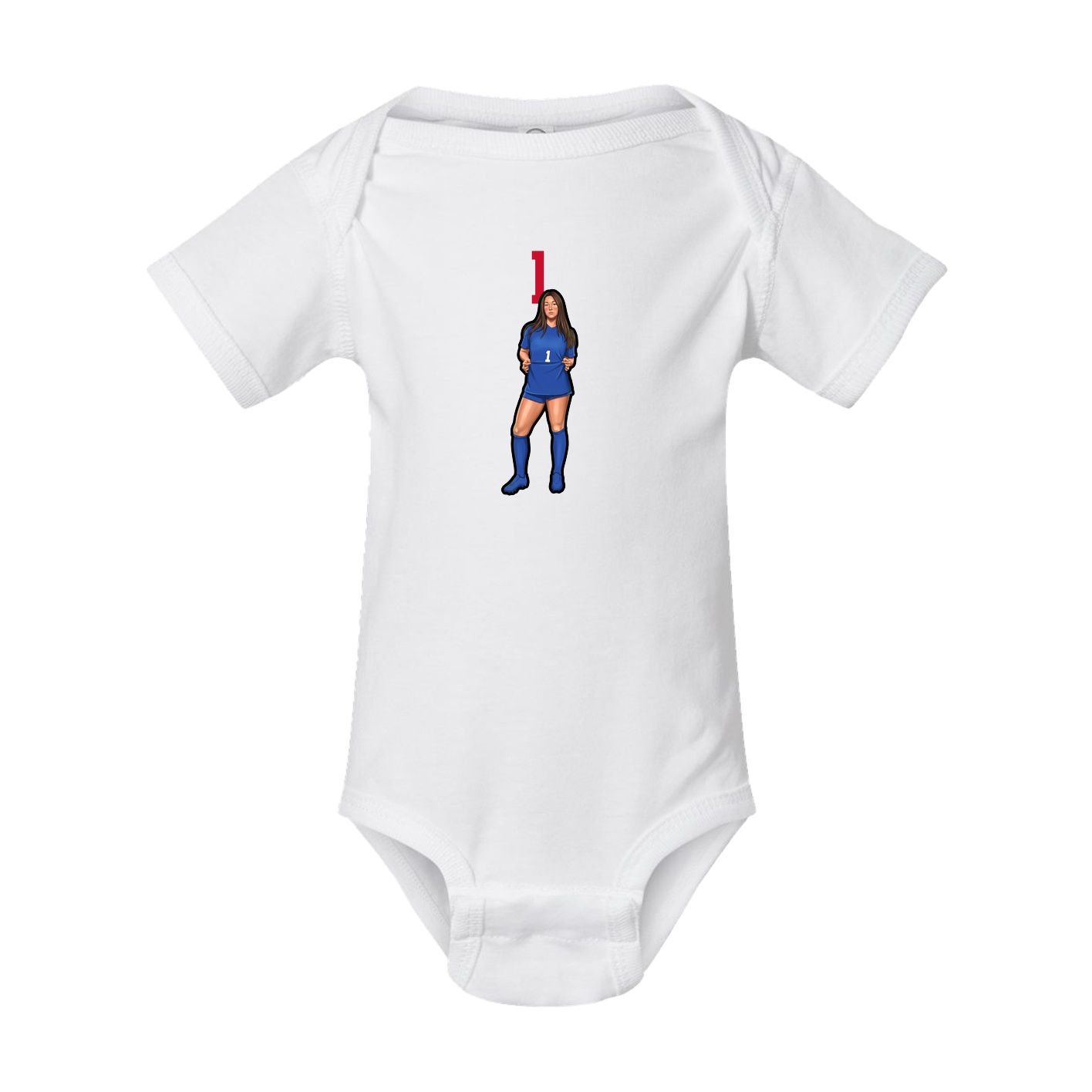 Baby Onesie — Number Top in White