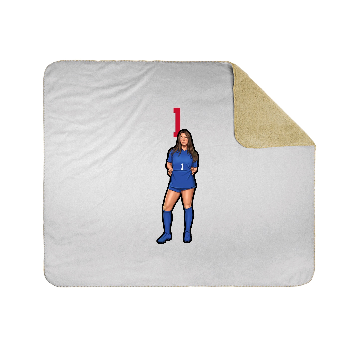 Throw Blanket — Number Top in White