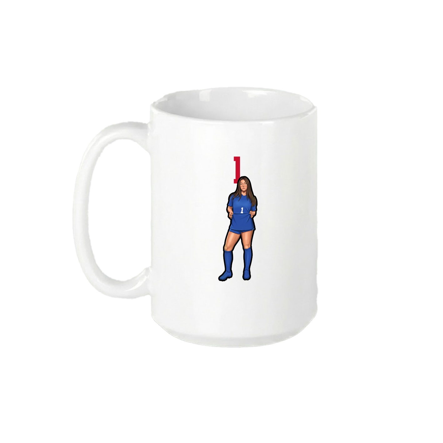 15oz Coffee Mug — Number Top in White
