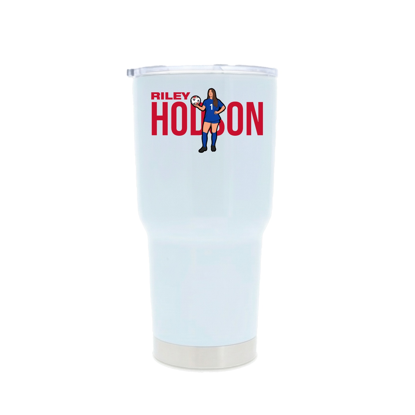 30oz Stainless Steel Tumbler — Player Name in White