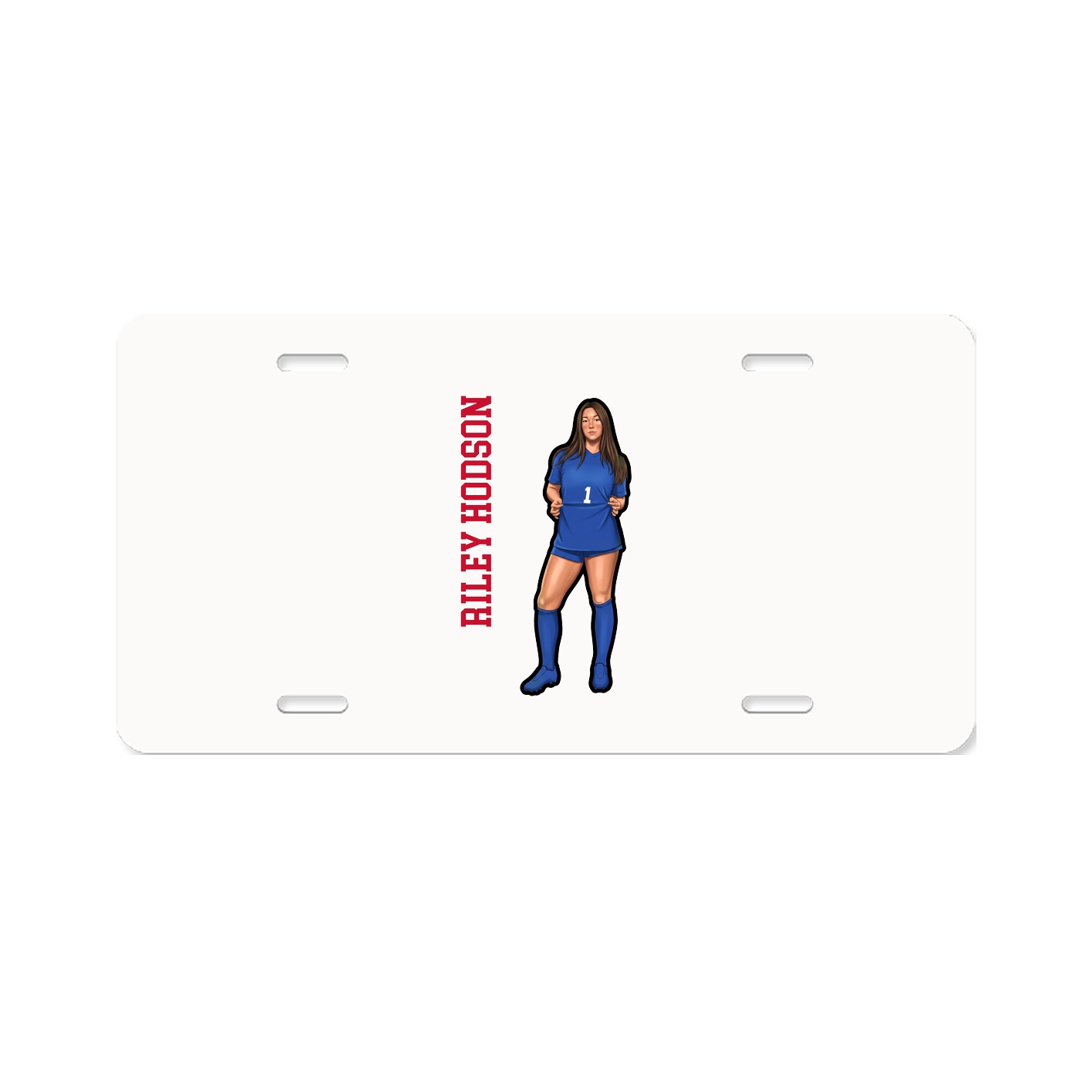 License Plate — Name Vertical in Classic