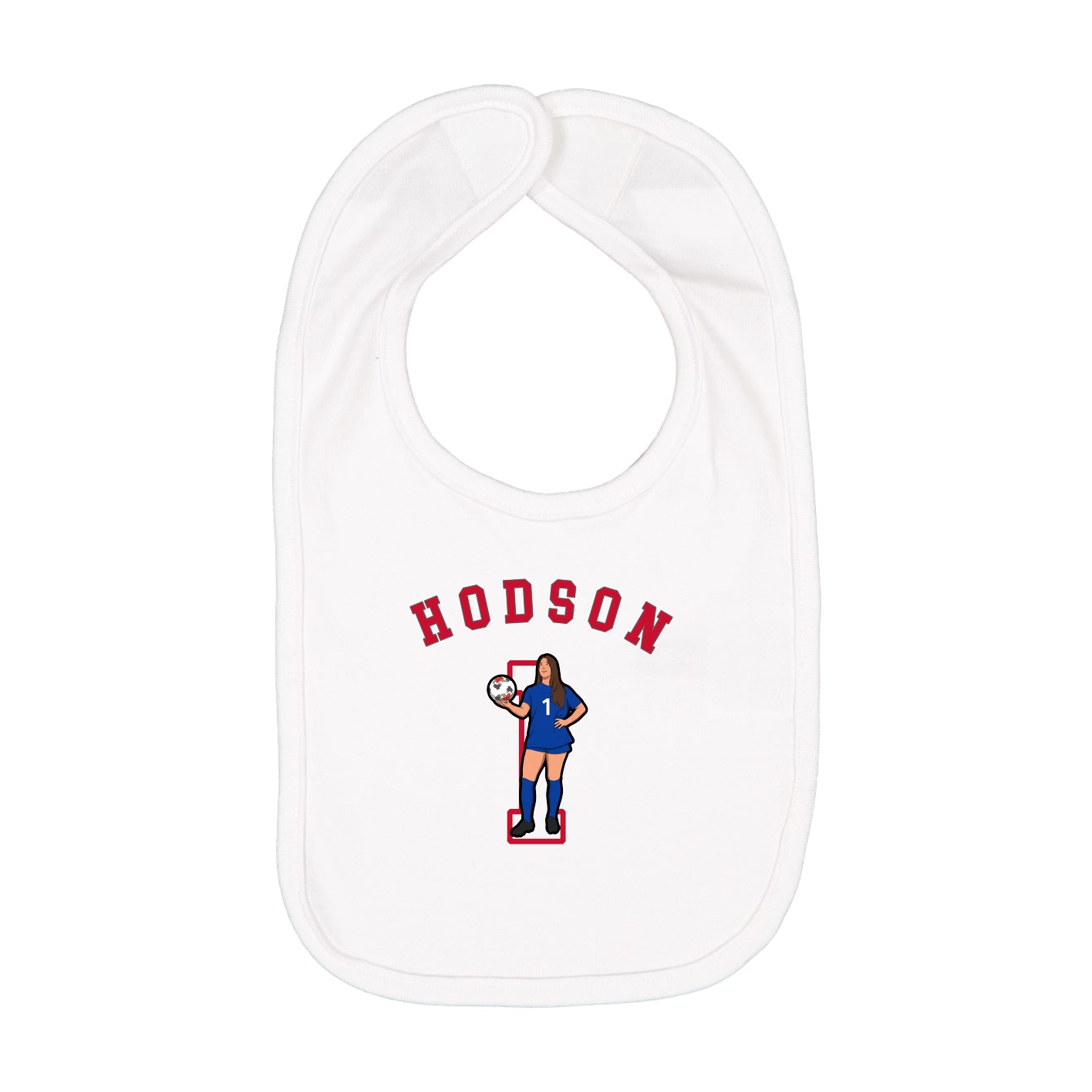 Infant Bib — Shirsey Arch in White