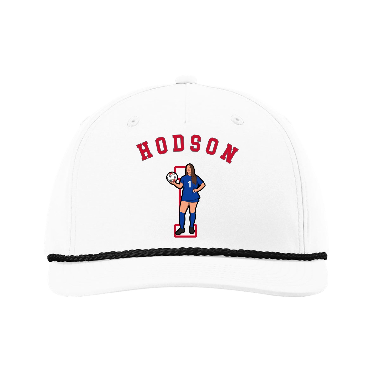 Five-Panel Classic Rope Cap — Shirsey Arch in White