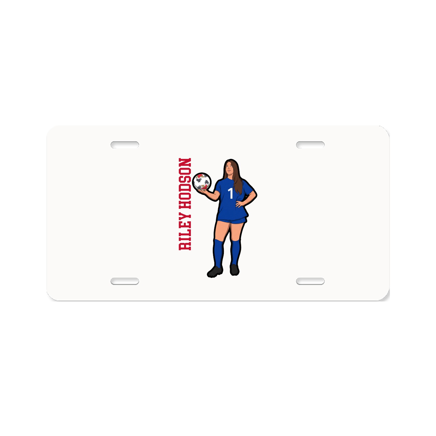 License Plate — Name Vertical in Classic