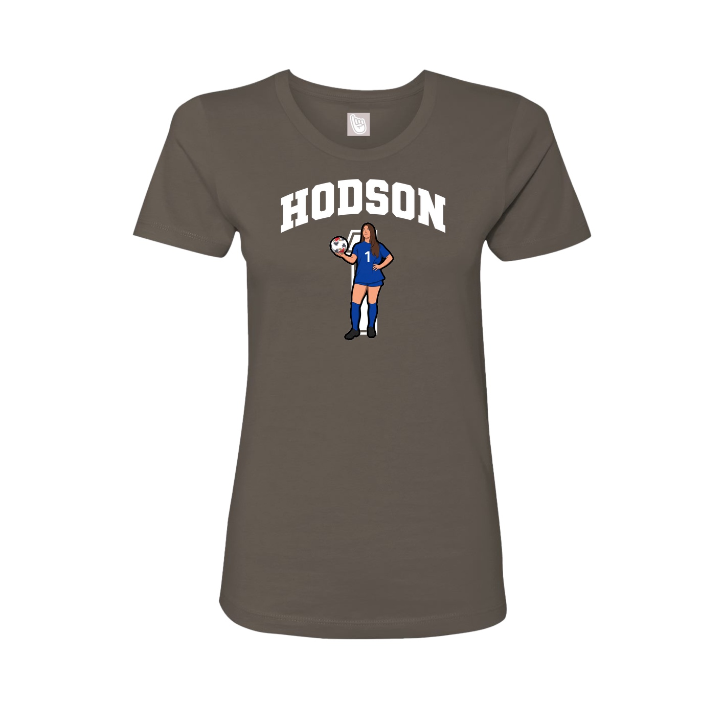 Fitted Women's Tee — Number in Grey