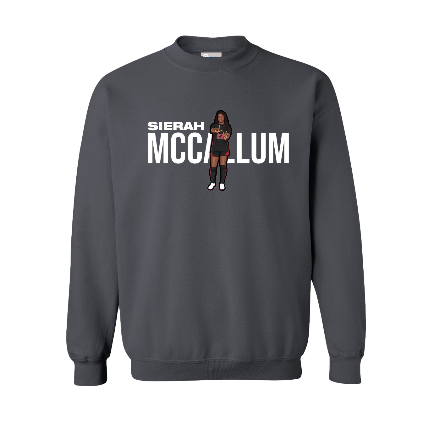 Fleece Crew — Player Name in Grey