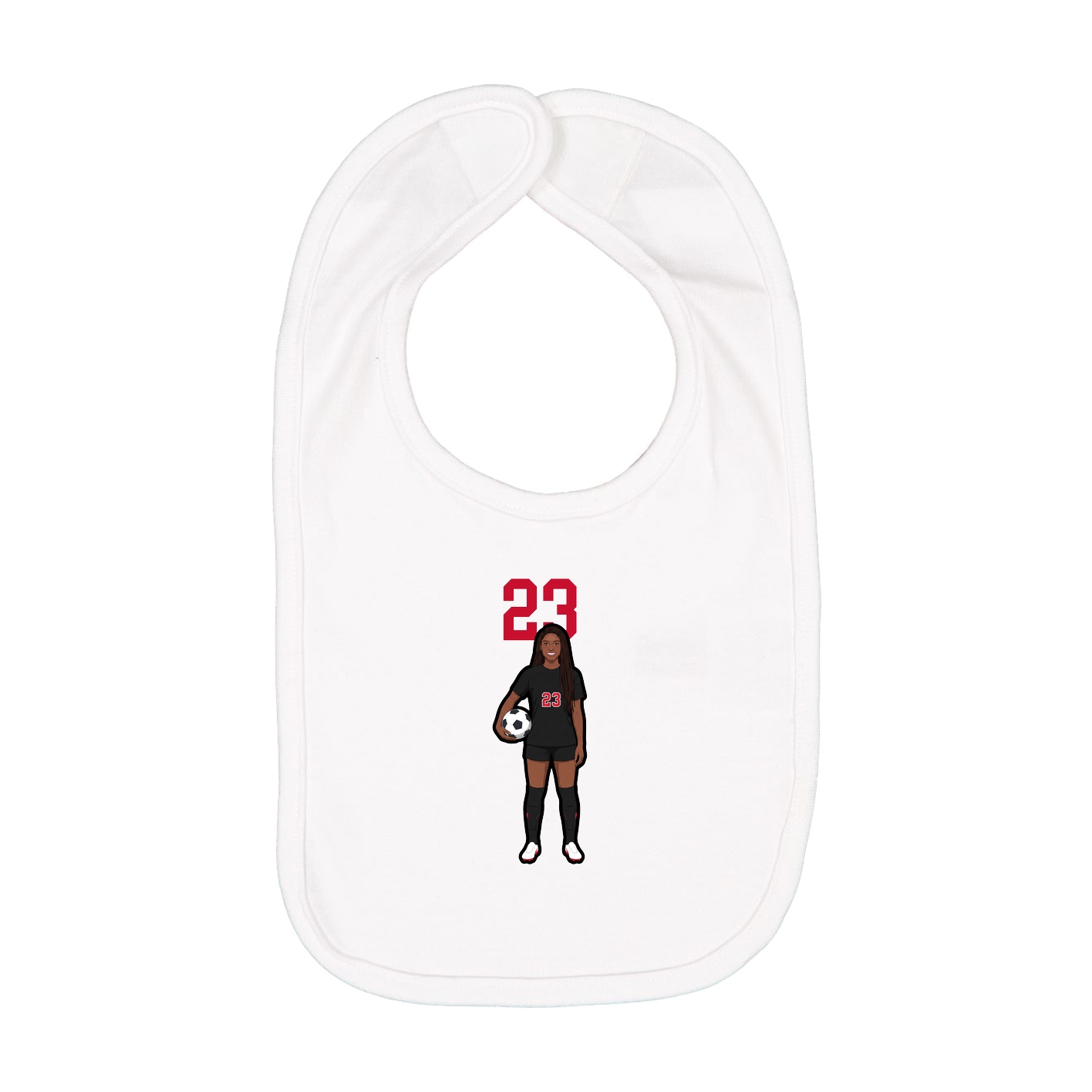 Infant Bib — Number Top in White